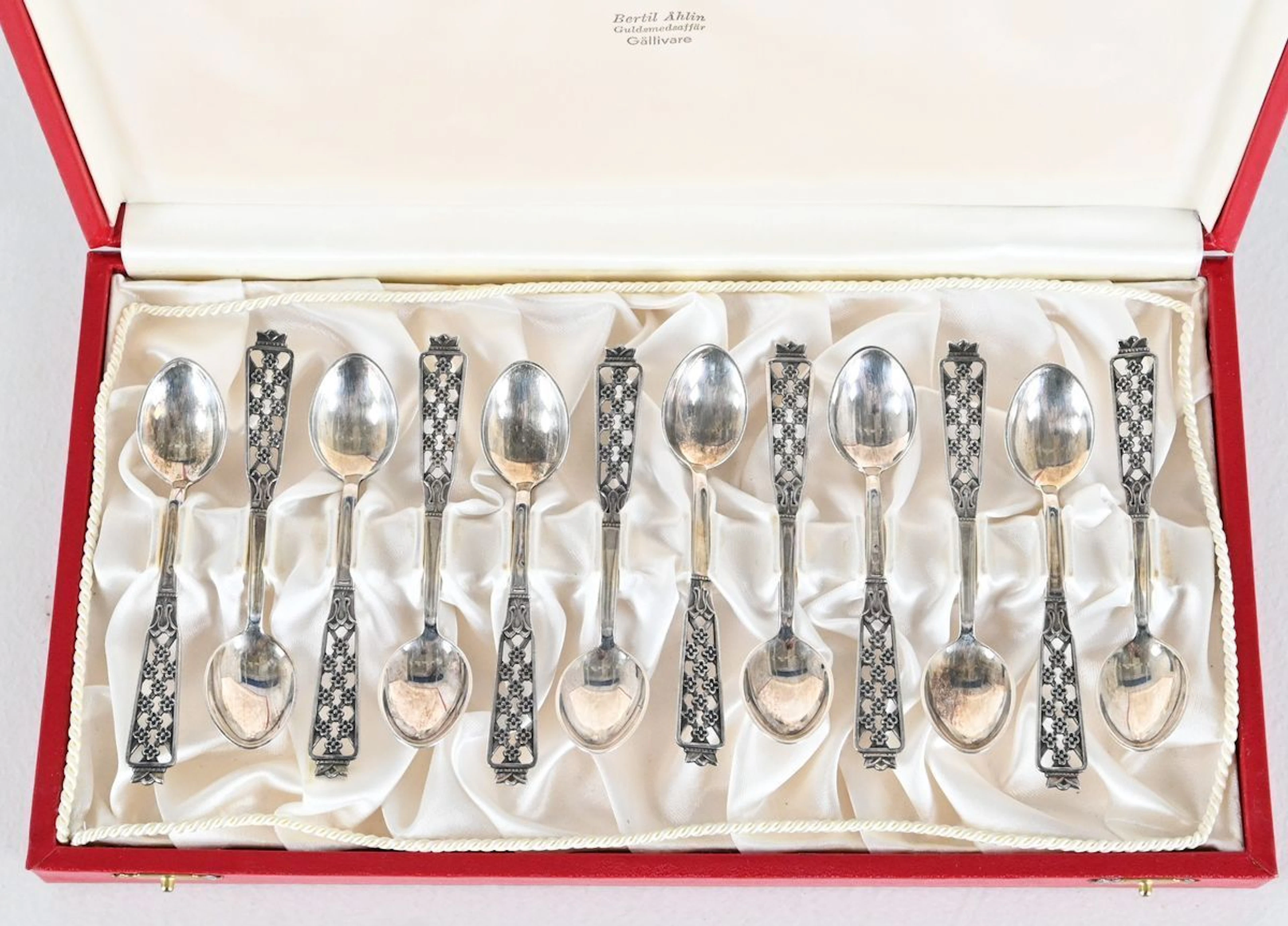 Kaffeskedar, 12 st, silver