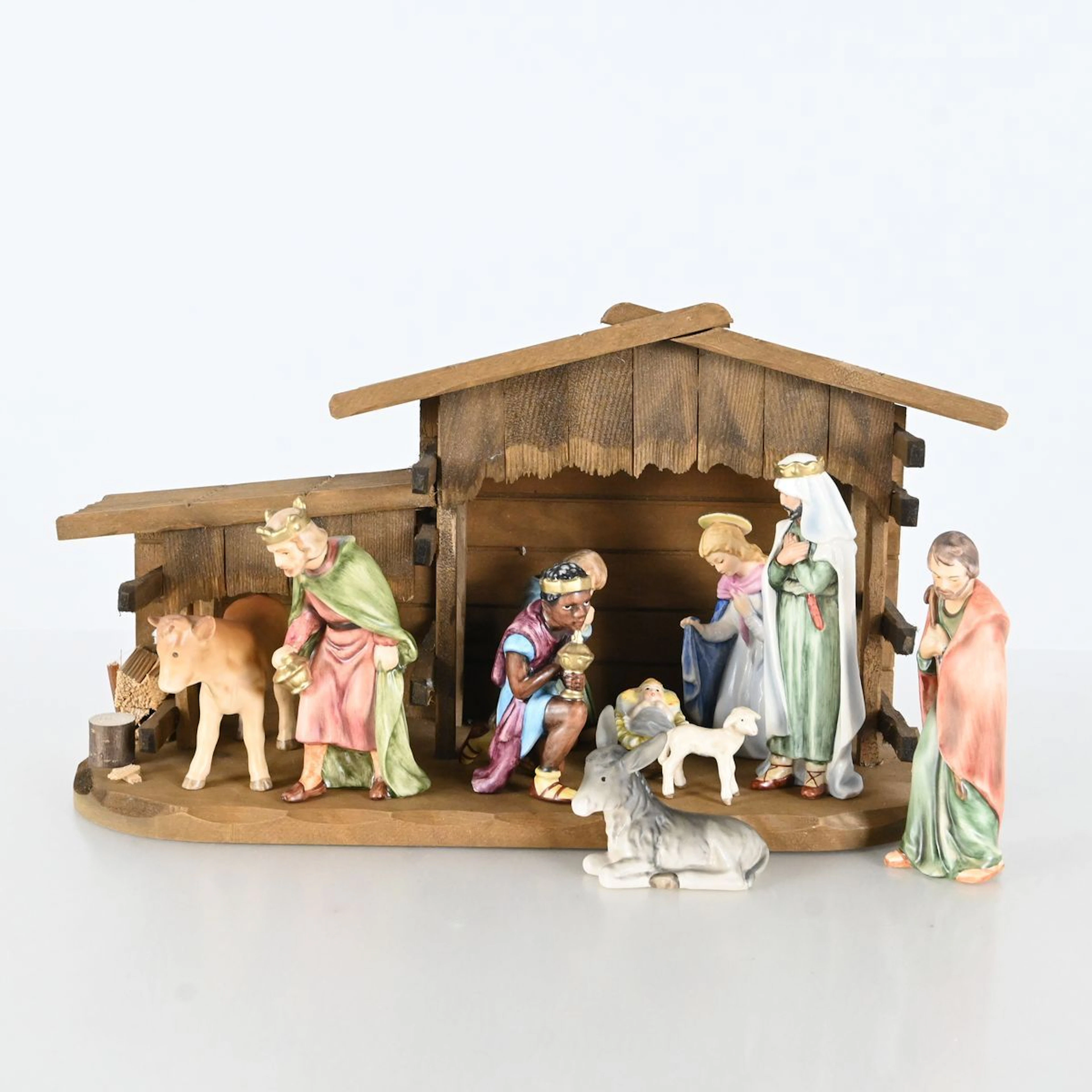 Julkrubba med 10 porslinsfigurer, Goebel