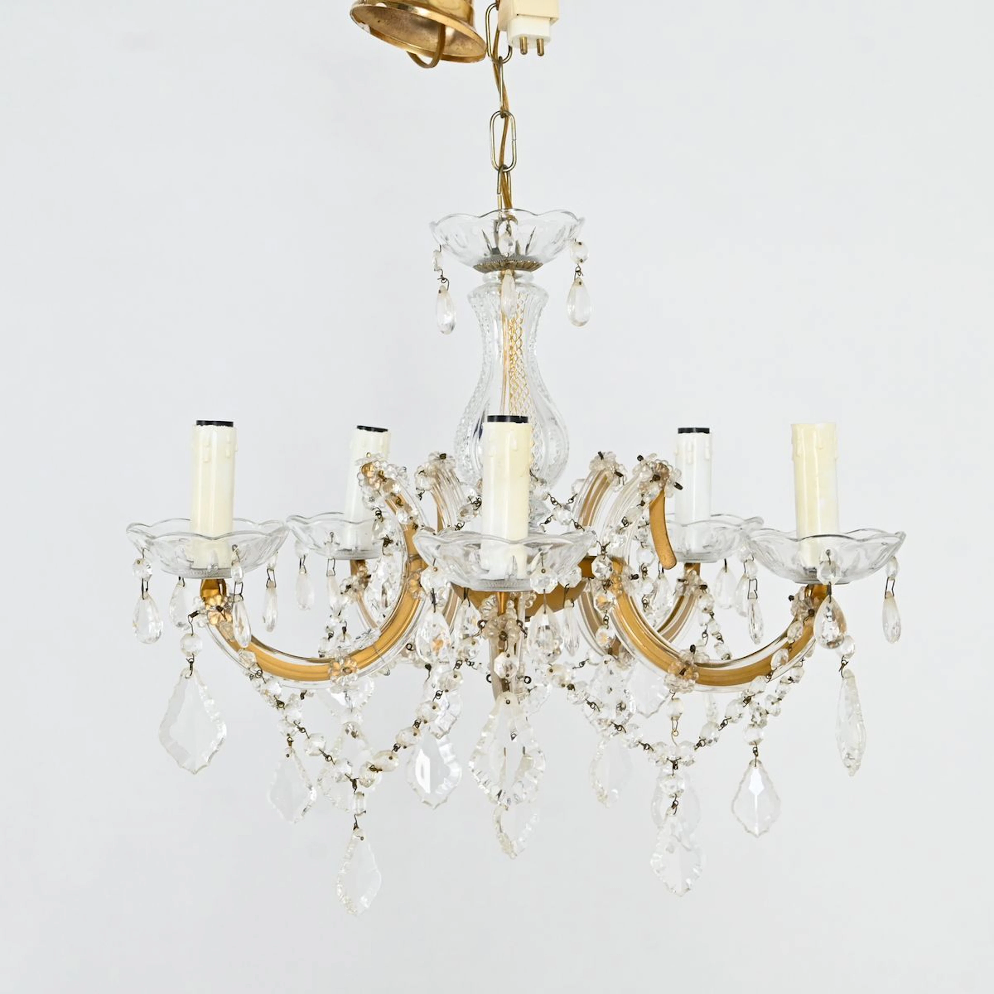 Taklampa, plast och glas