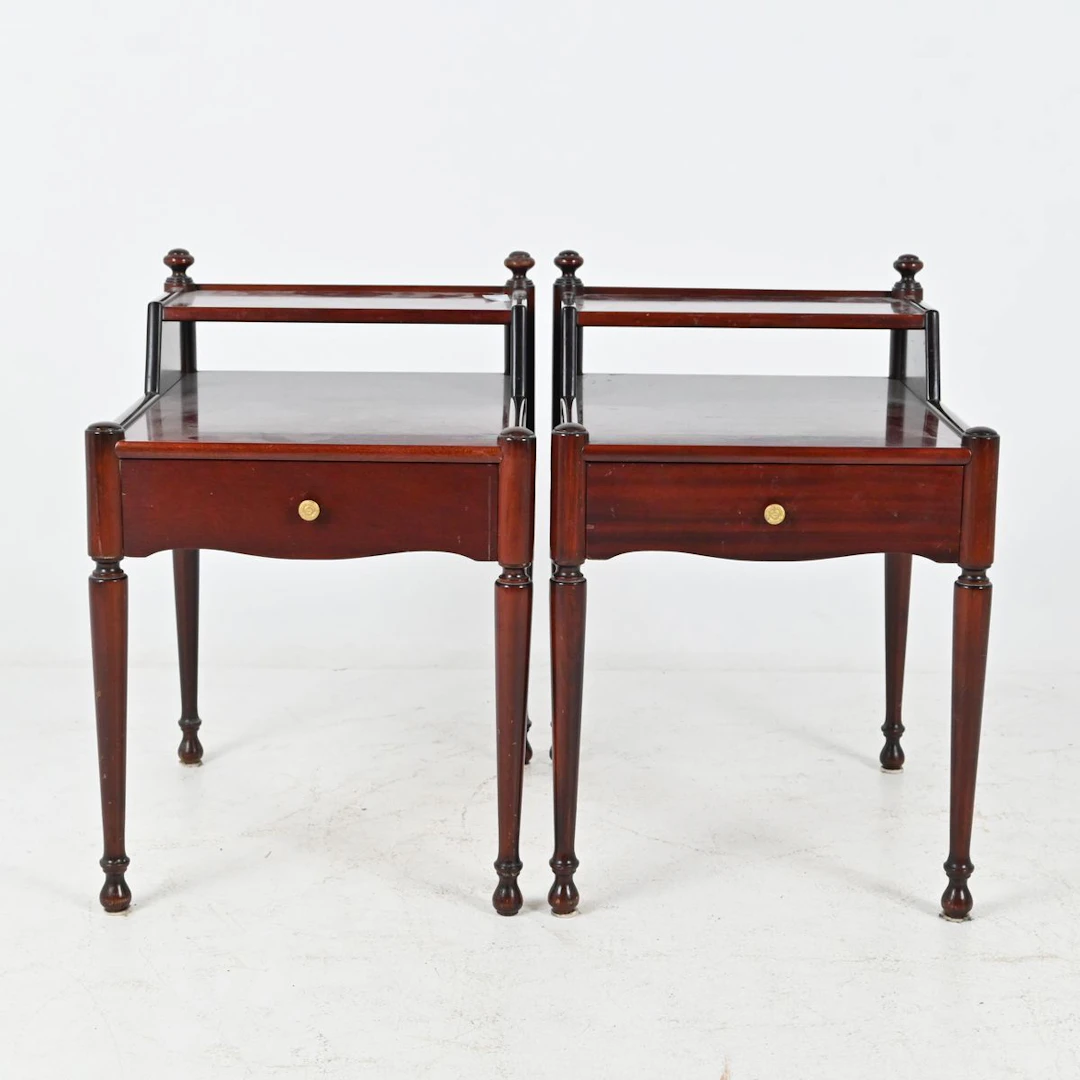 Sängbord, 2 st, Mahogny