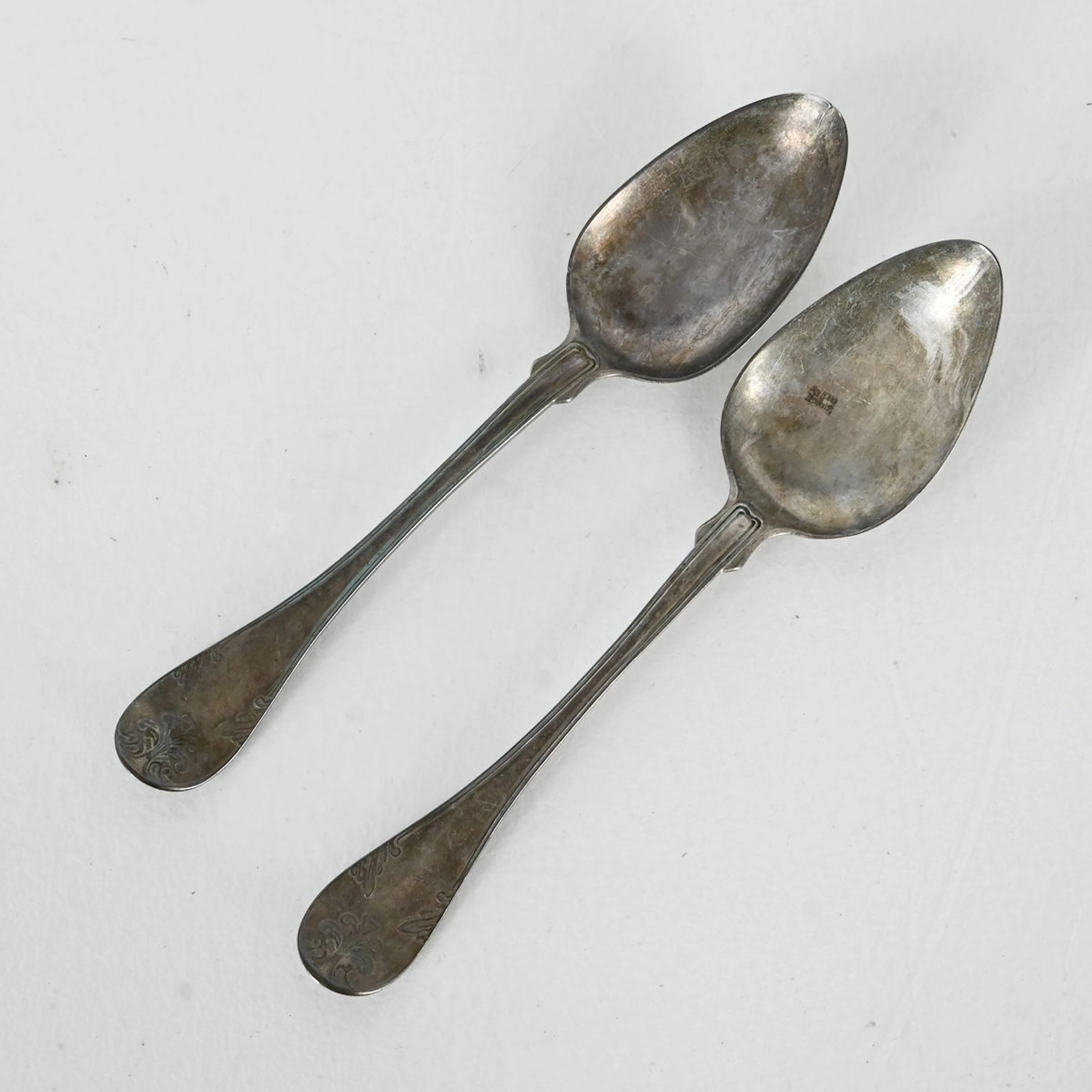 Matskedar 2st, Franska liljan, silver, 1800-tal Piteå