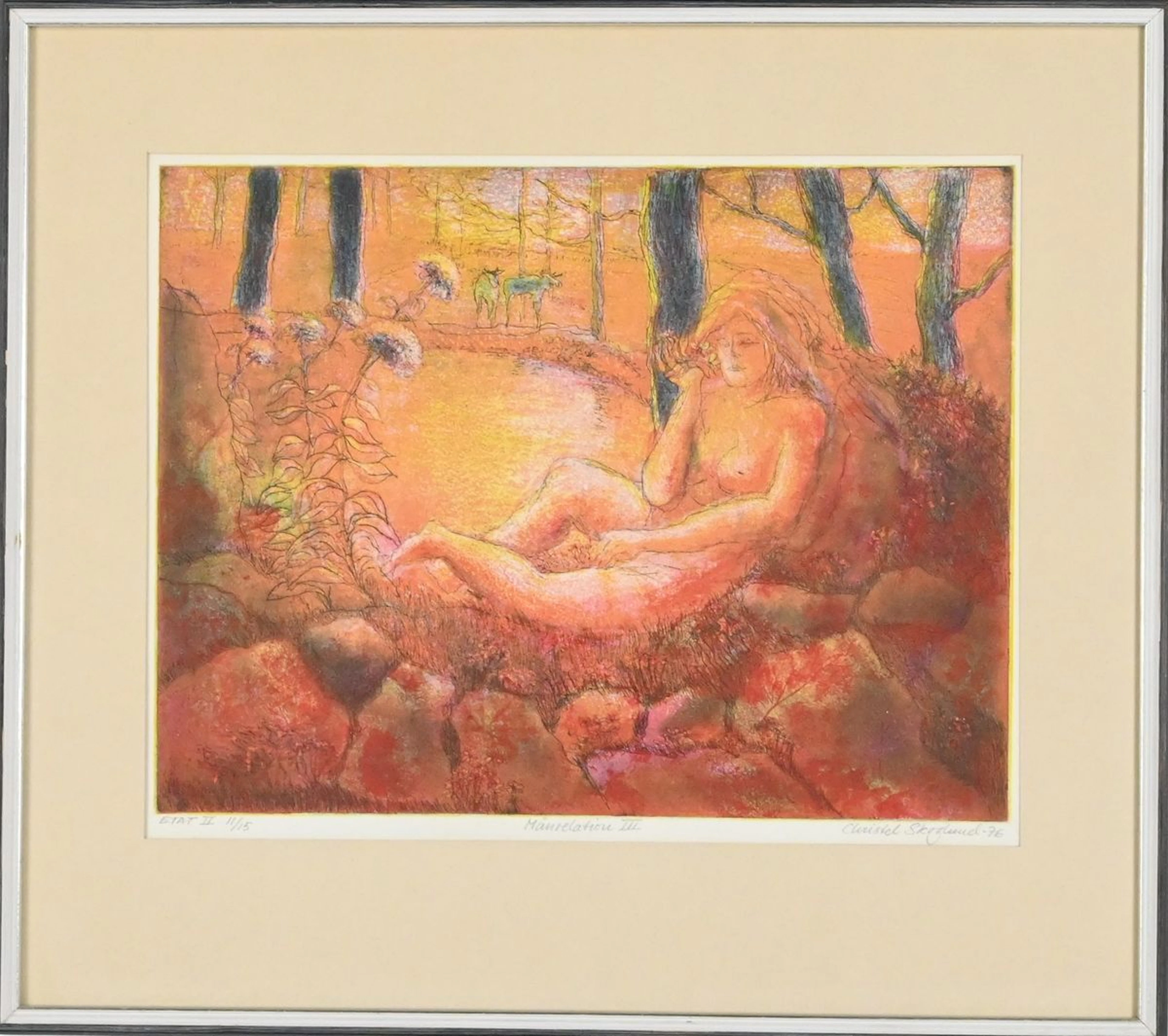 Christel Skoglund, Färglitografi "Månrelation III"