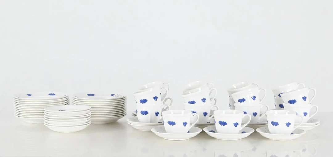 Kaffekoppar och assietter "Blå Blom", Gustavsberg