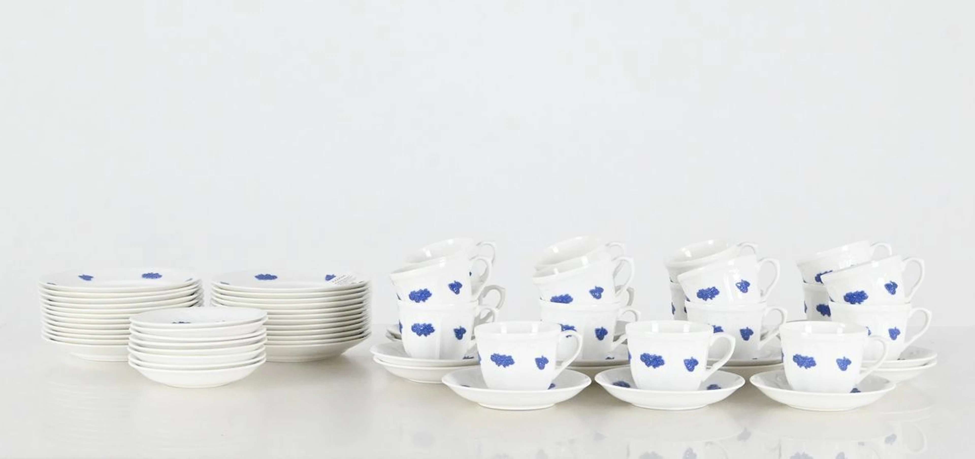 Kaffekoppar och assietter "Blå Blom", Gustavsberg