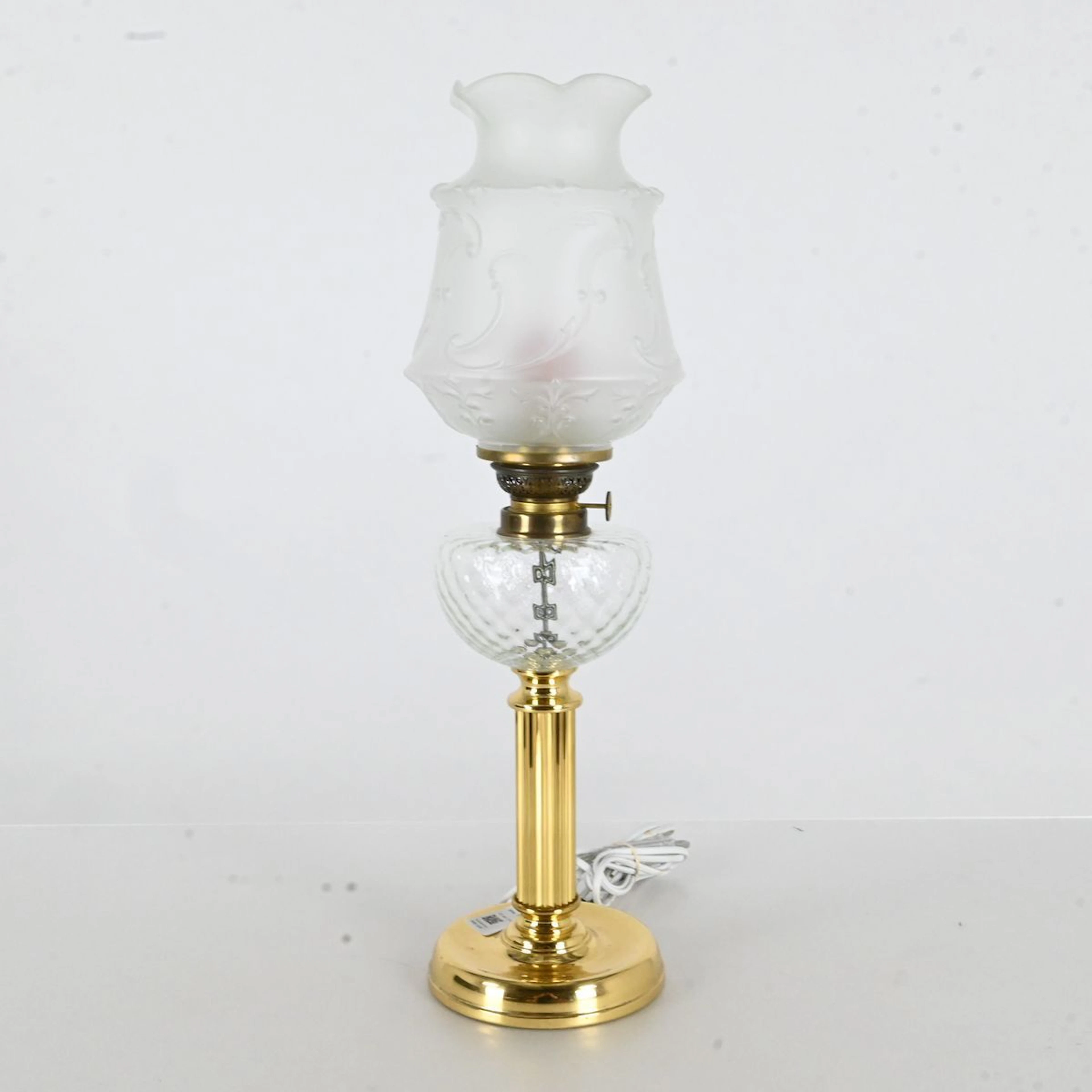 Bordslampa, mässing och glas, Texa
