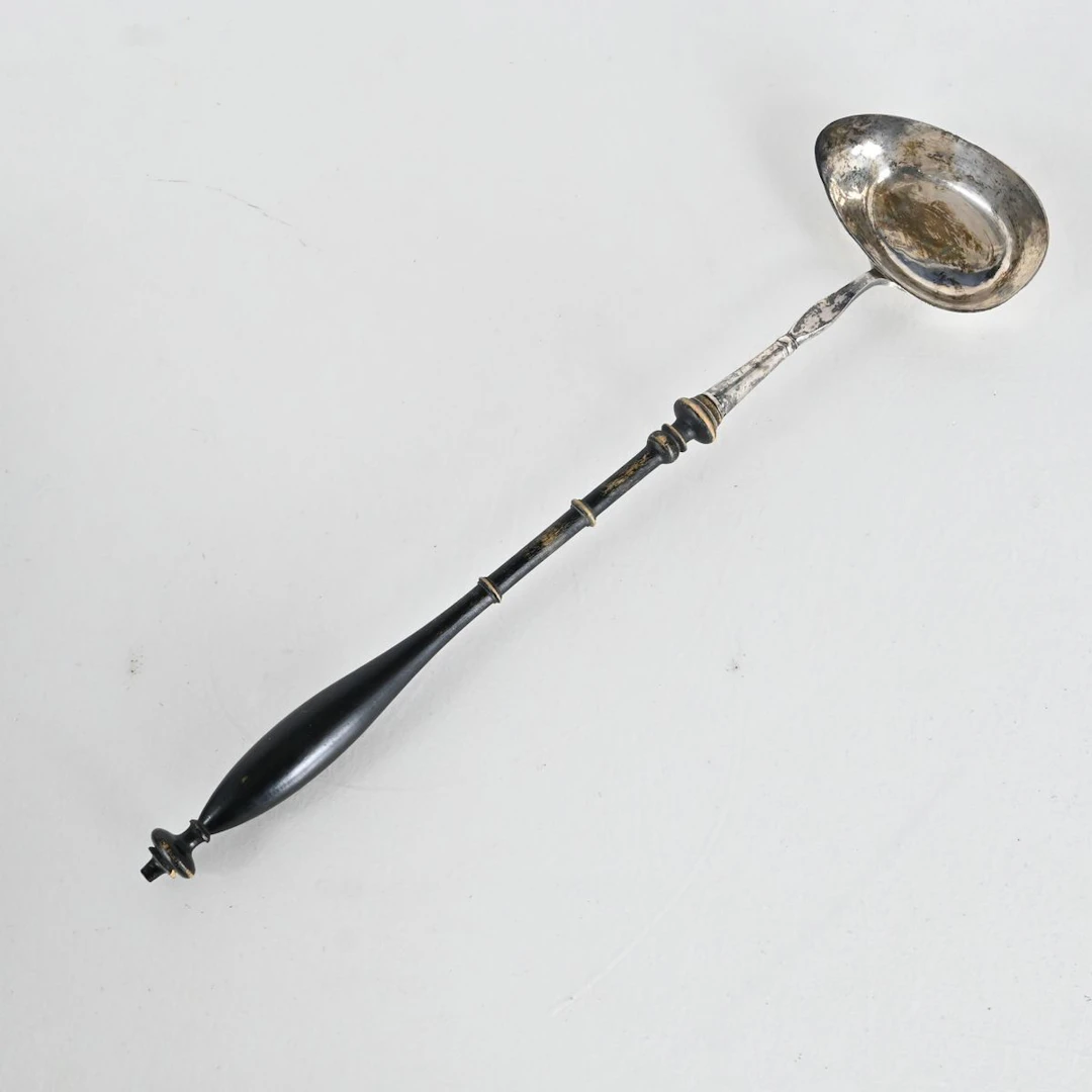 Soppslev, Silver med träskaft, Piteå 1800 tal