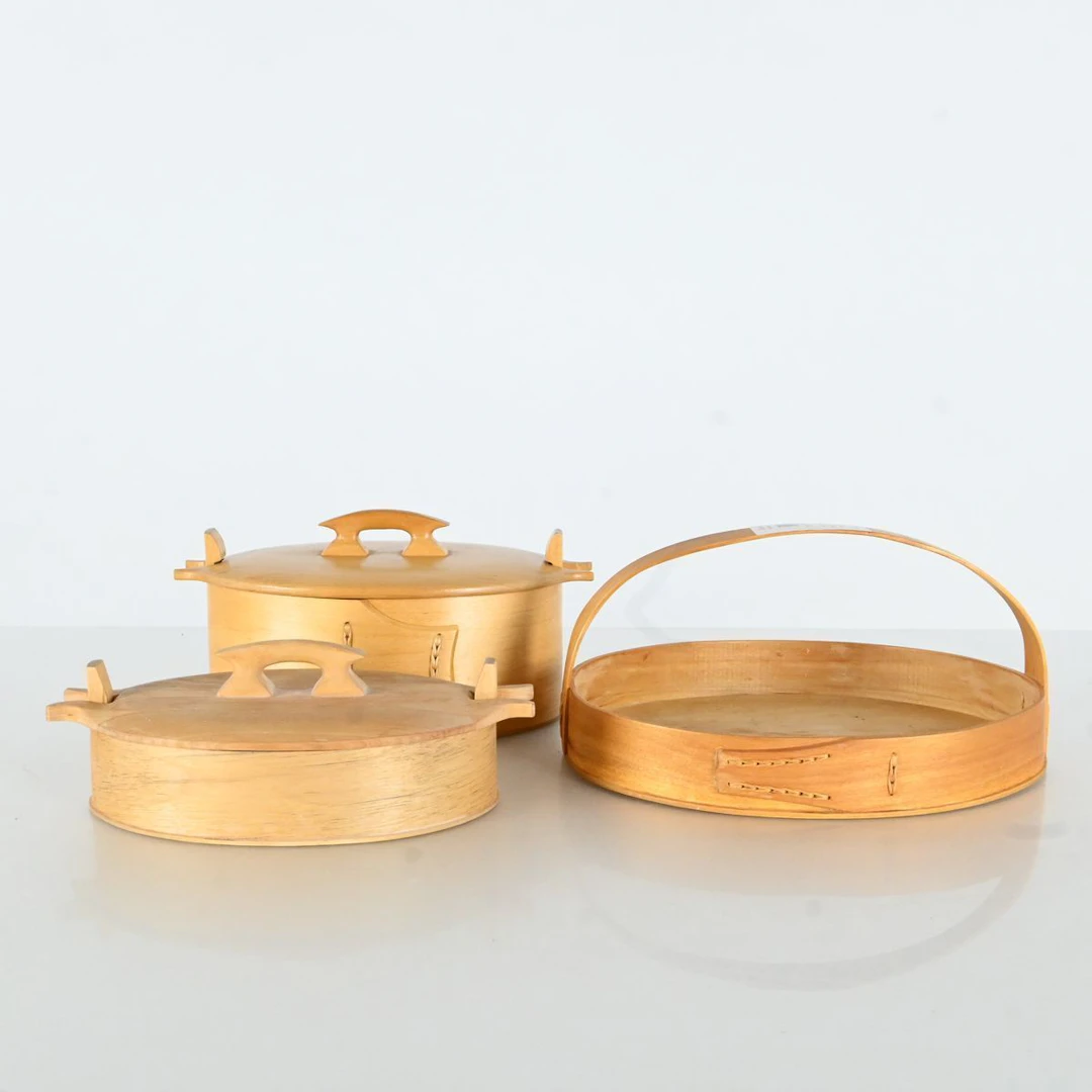 Svepskrin med lock, 2 st, Kakfat