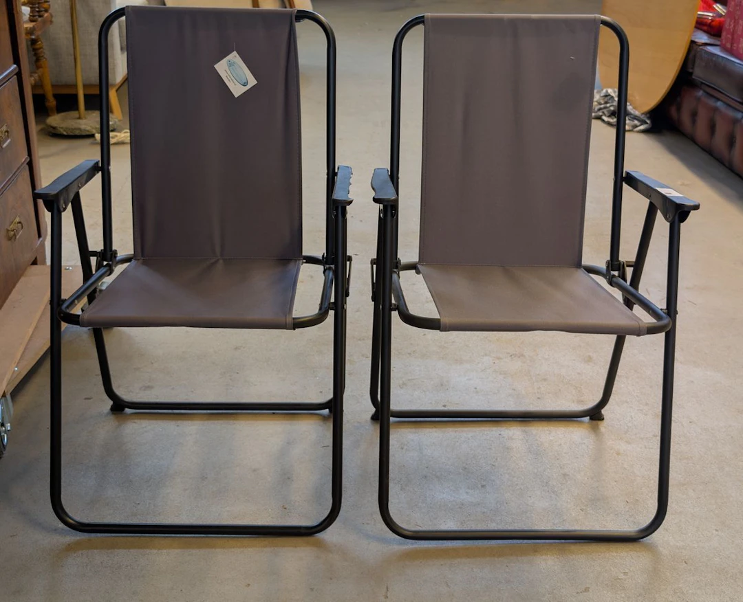 Campingstolar, 2 st, ihopfällbara