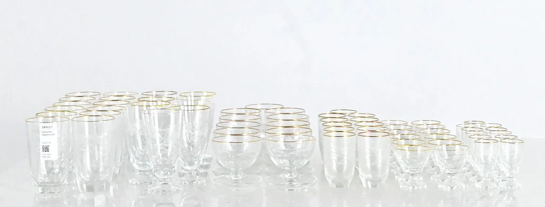 Glasservis, slipad kristall