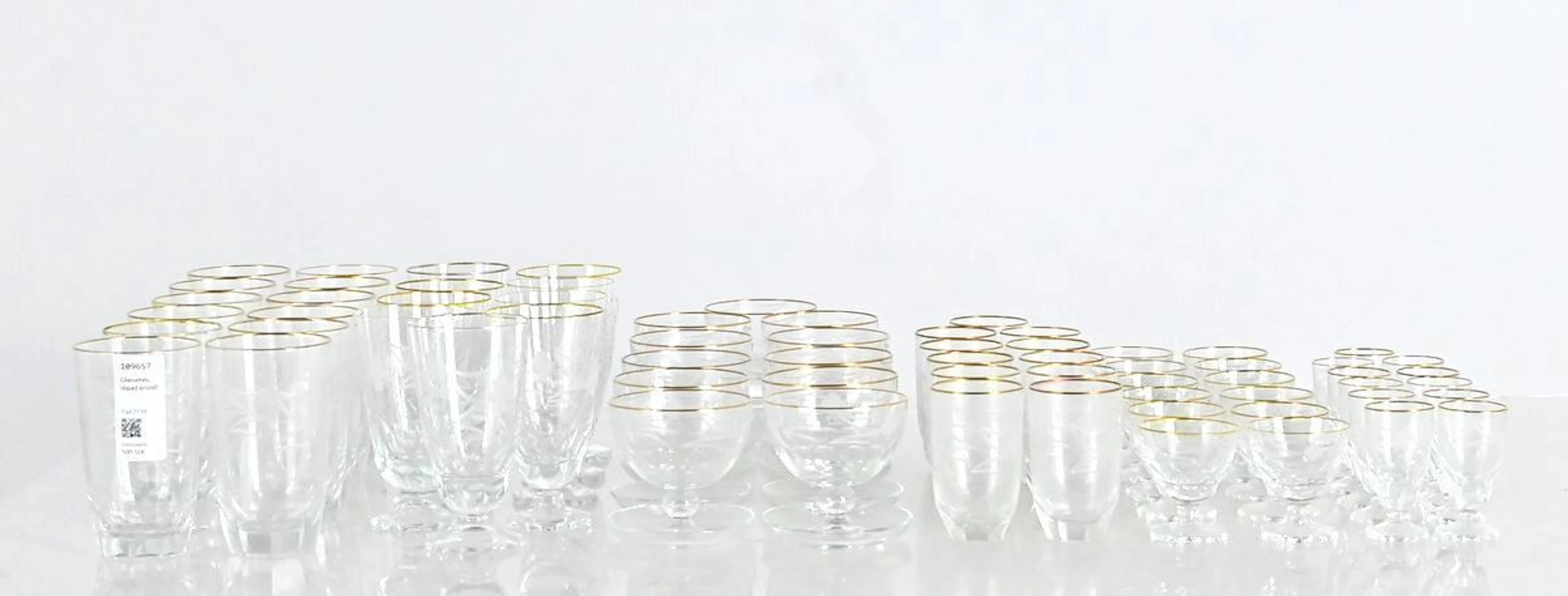 Glasservis, slipad kristall