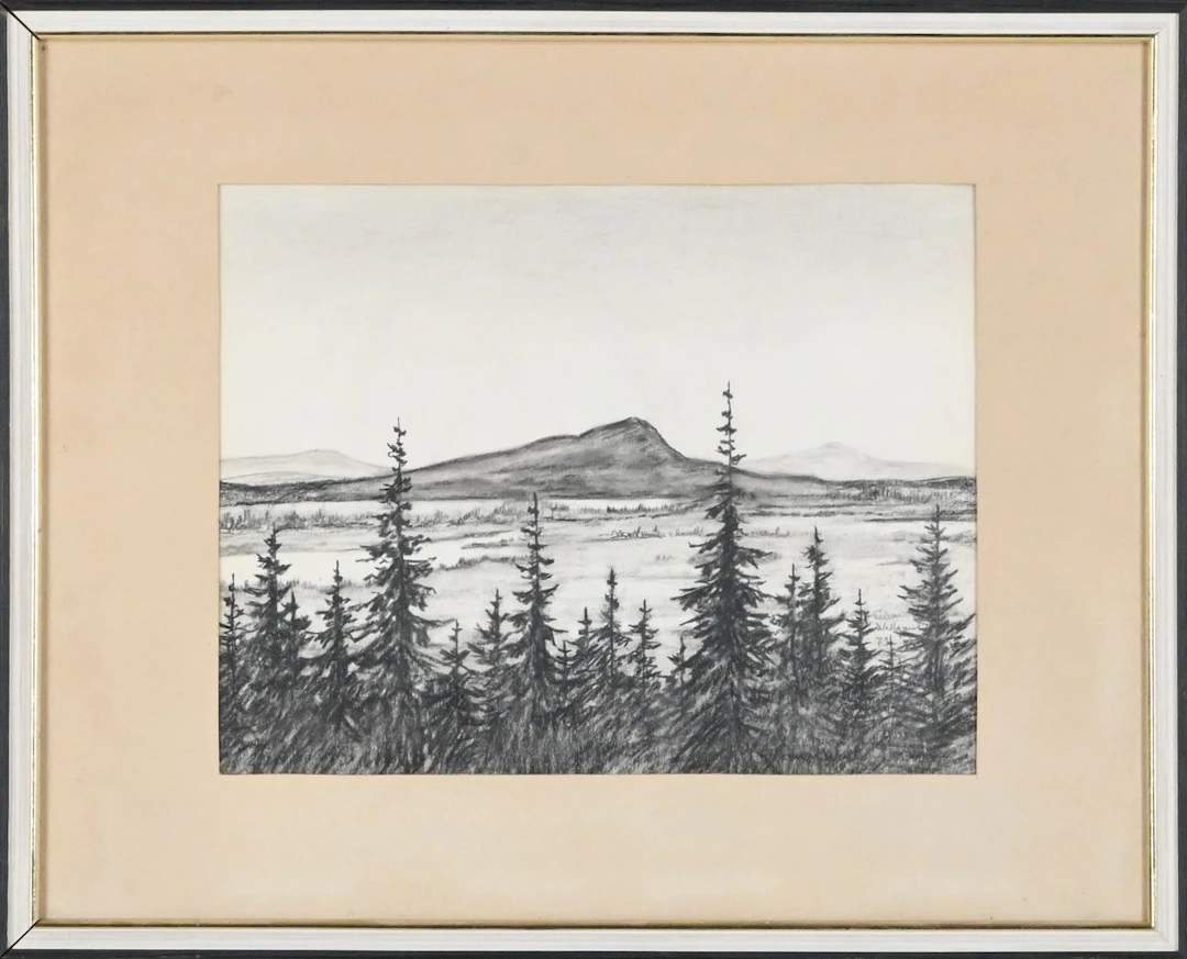 Einar Wallqvist, Kolteckning, 1973