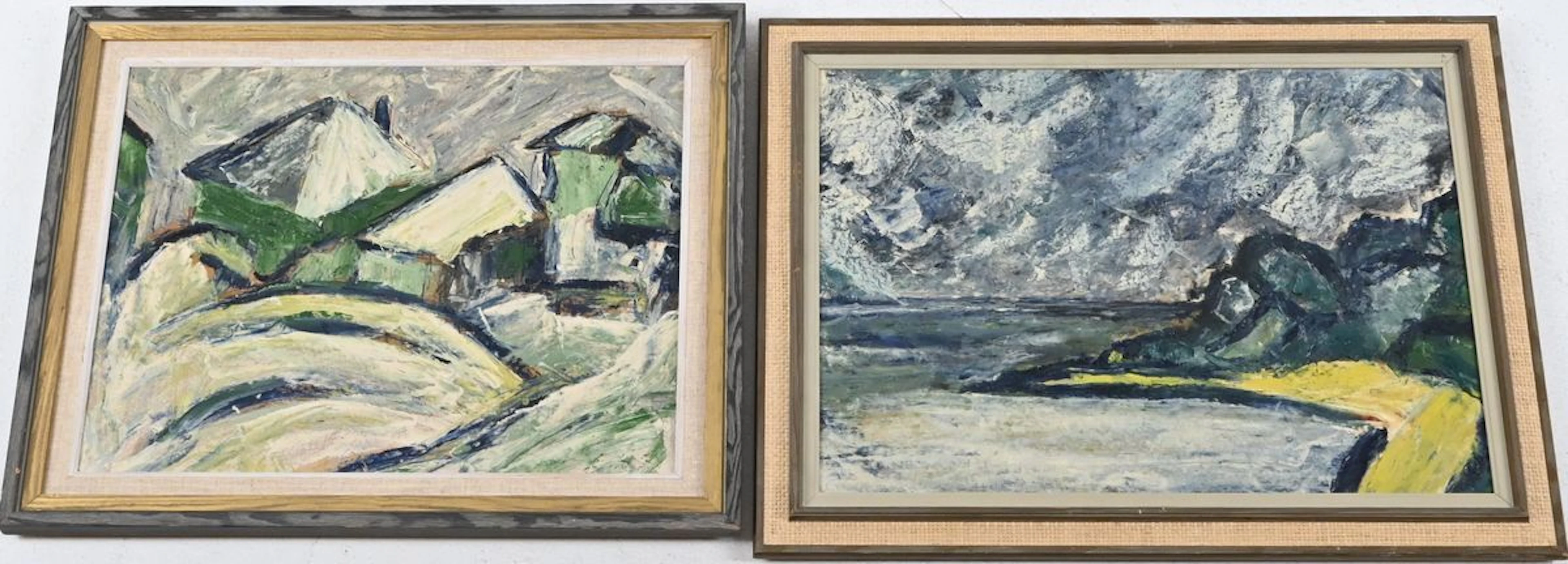 Oljemålningar, 2 st, signerad E.H.Z