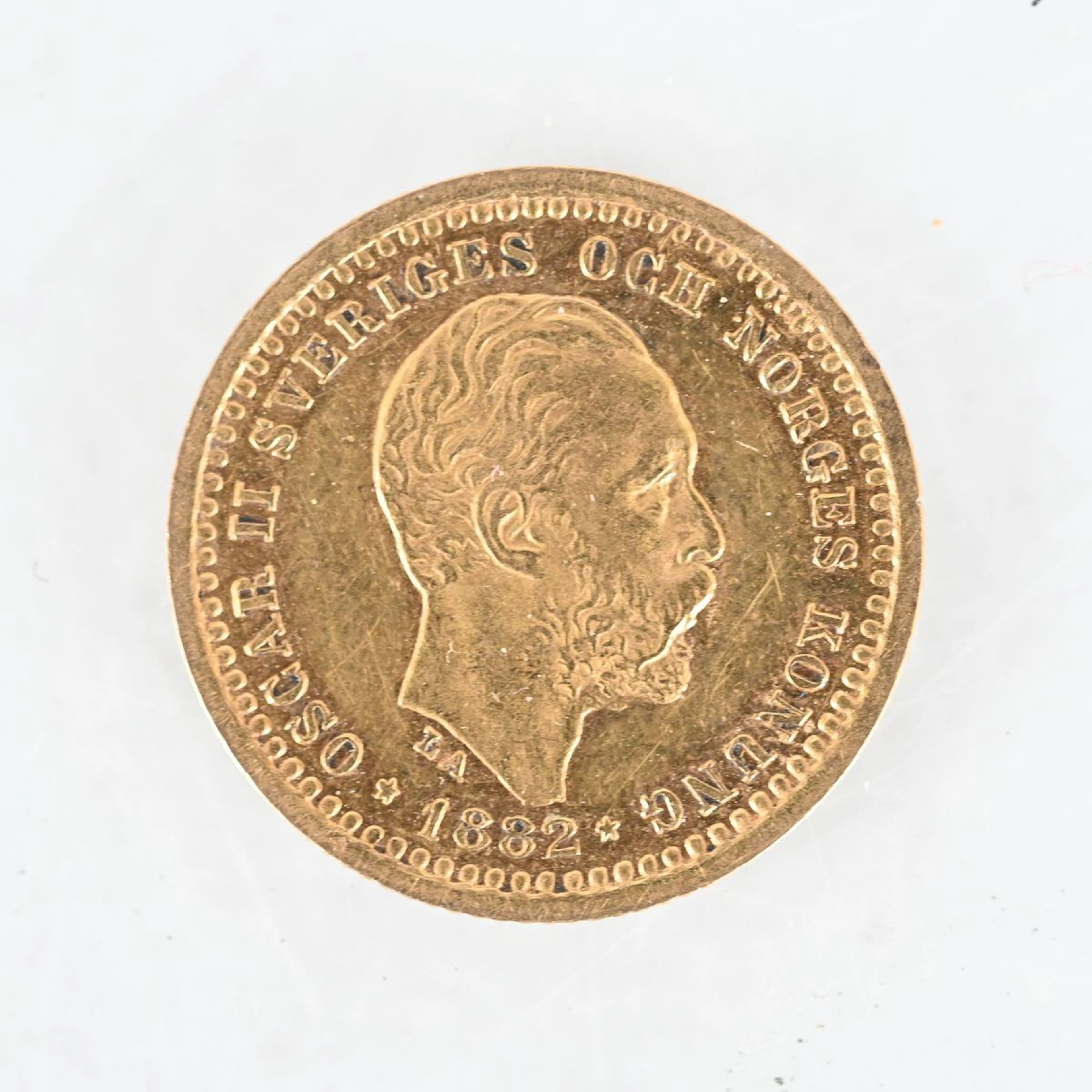Guldmynt, 5 kronor Oscar II 1882, Sverige