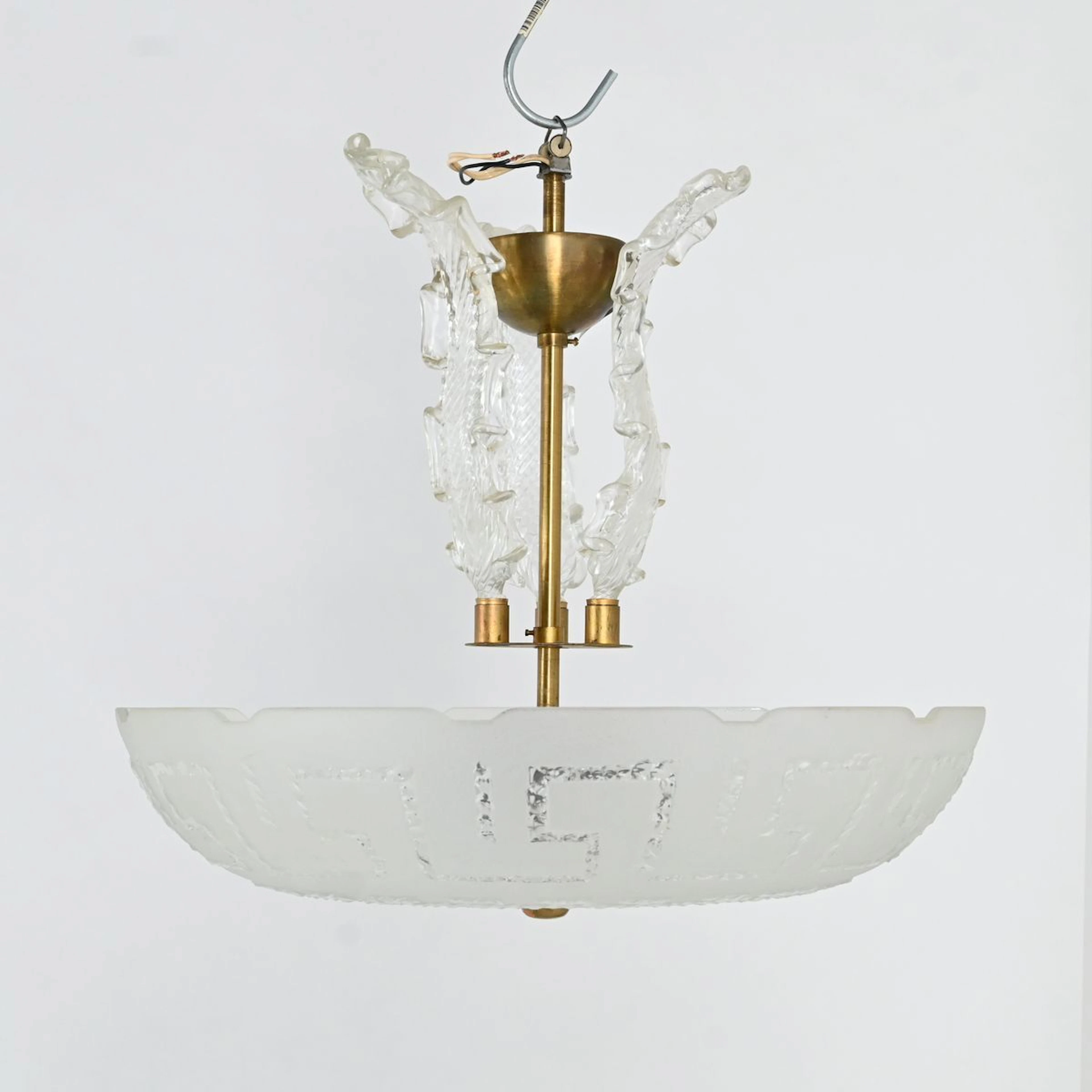 Taklampa, 1930/40-tal, Orrefors