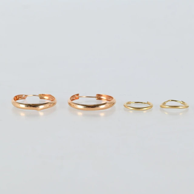 2 par örhängen, Guld 18K