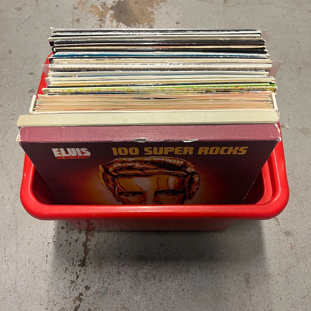 Parti LP skivor, vinyl