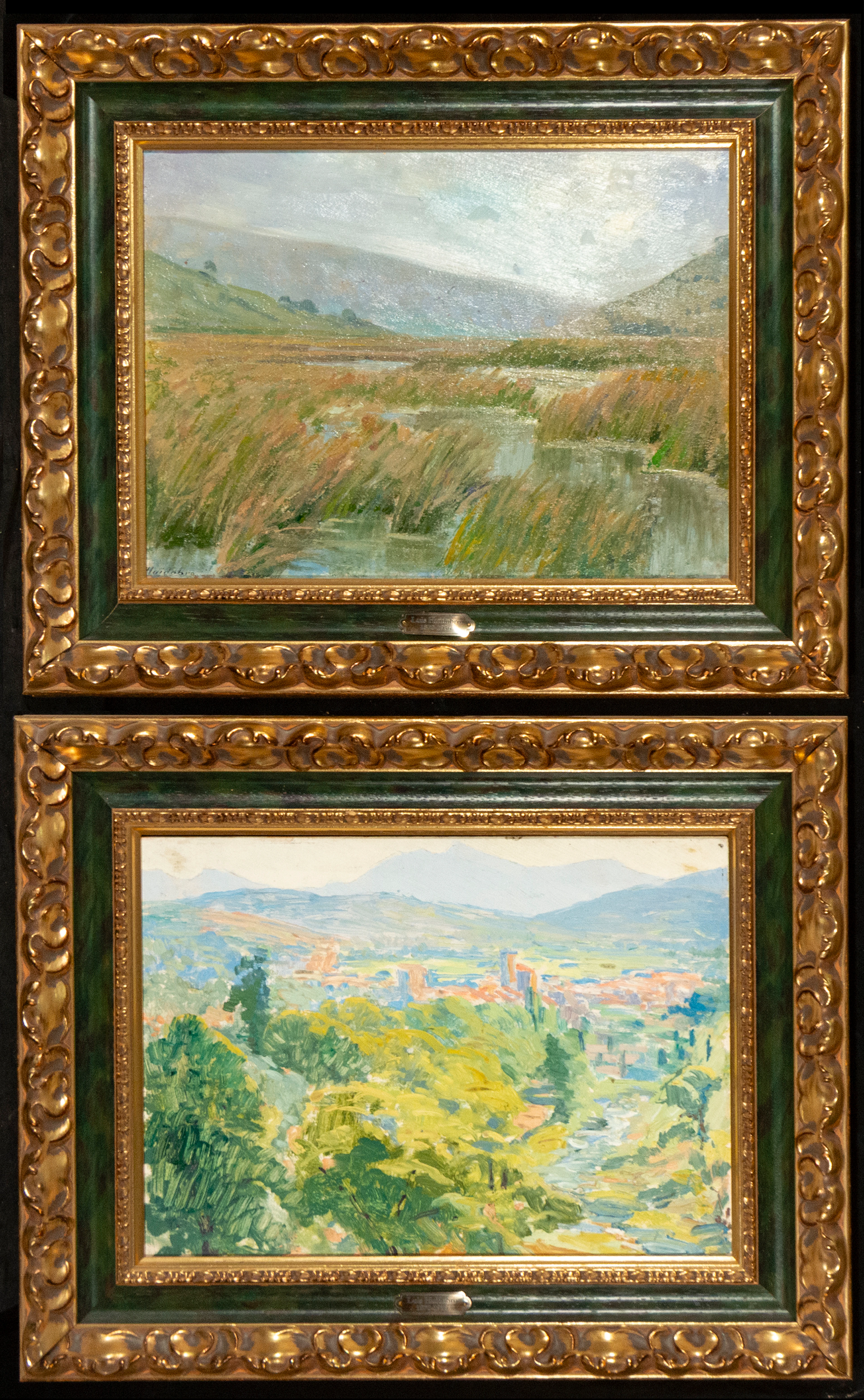 Pair of landscapes: Avila and San Vicente de la Barquera, Luis Huidobro