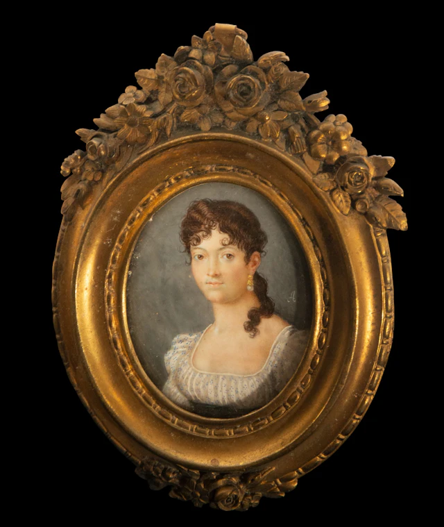 Portrait of a Lady, French School, 19th Century, Signed