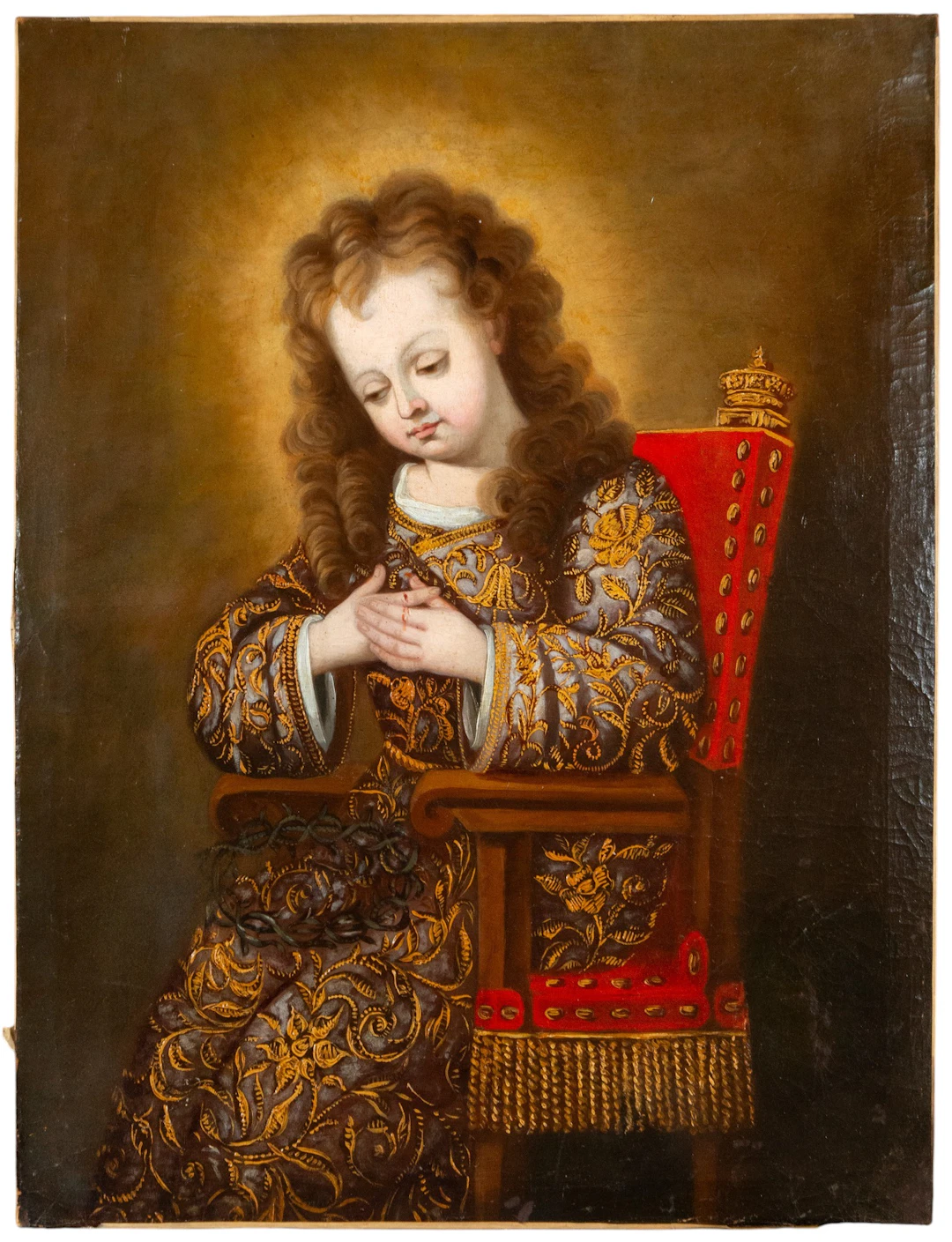 Beautiful Child Jesus of the Thorn – Mexican Colonial School – 18th Century