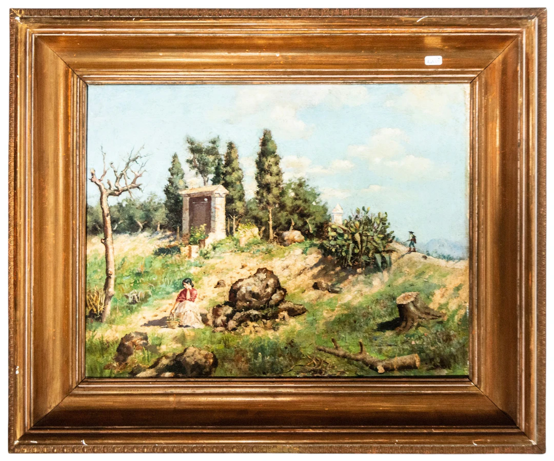 Landscape, signed – European School – 19th century