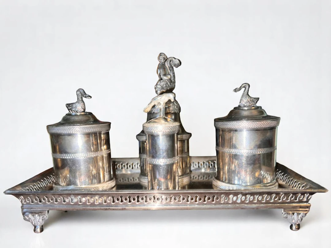 Writing desk in sterling silver by Nicolas Chameroi, founder of Madrid