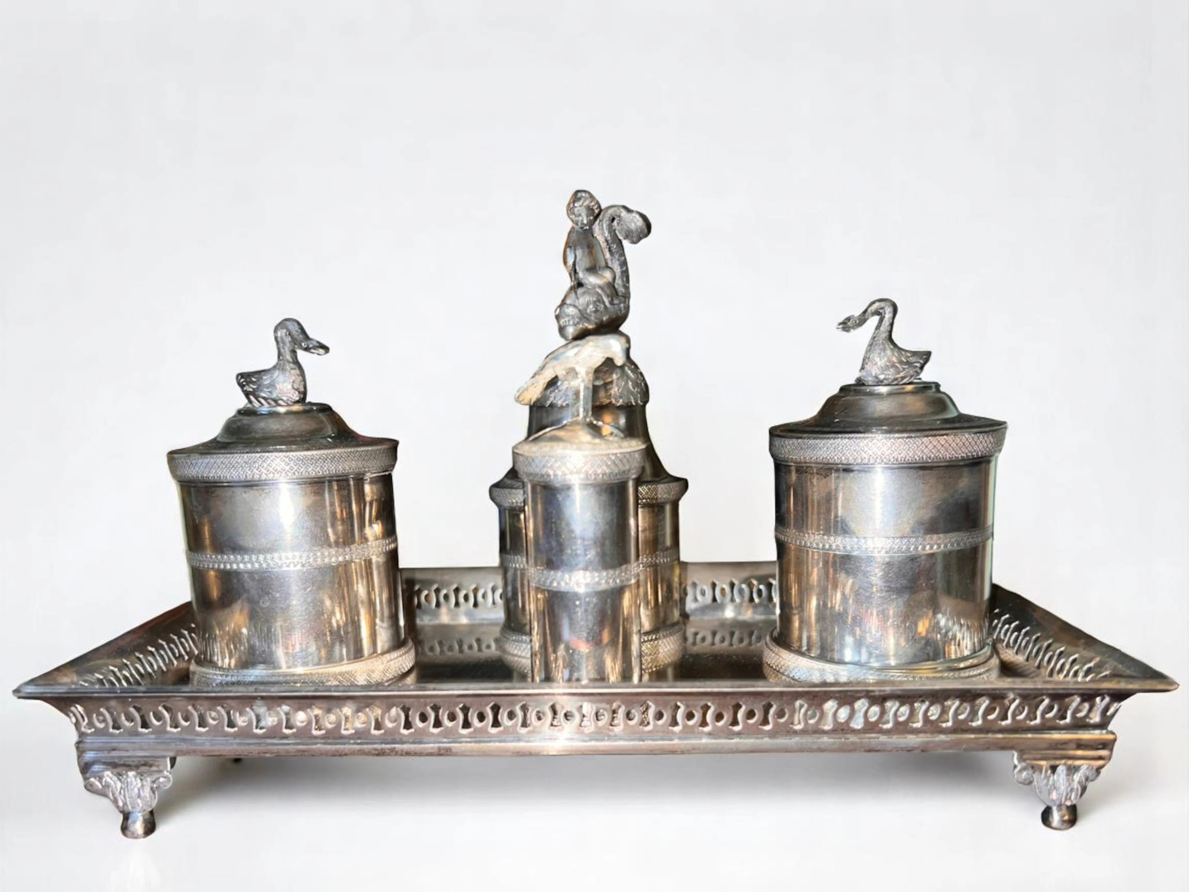 Writing desk in sterling silver by Nicolas Chameroi, founder of Madrid