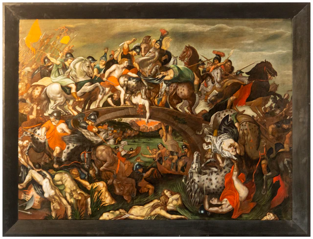 The Battle of the Amazons, following models by Peter Paul Rubens –