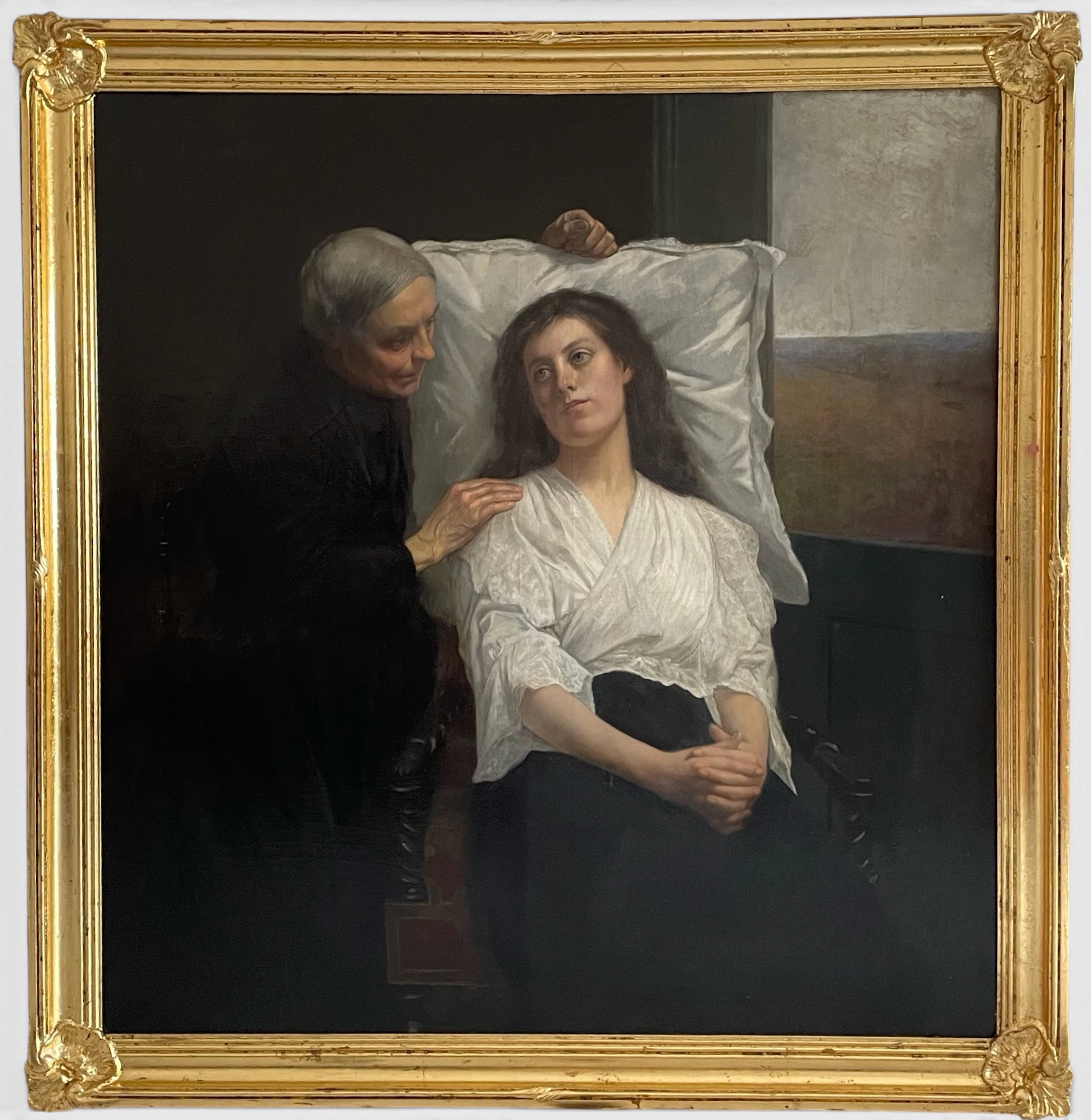 Célestin André Marie Serenne (Nantes, 1846–1915) – Interior with convalescent