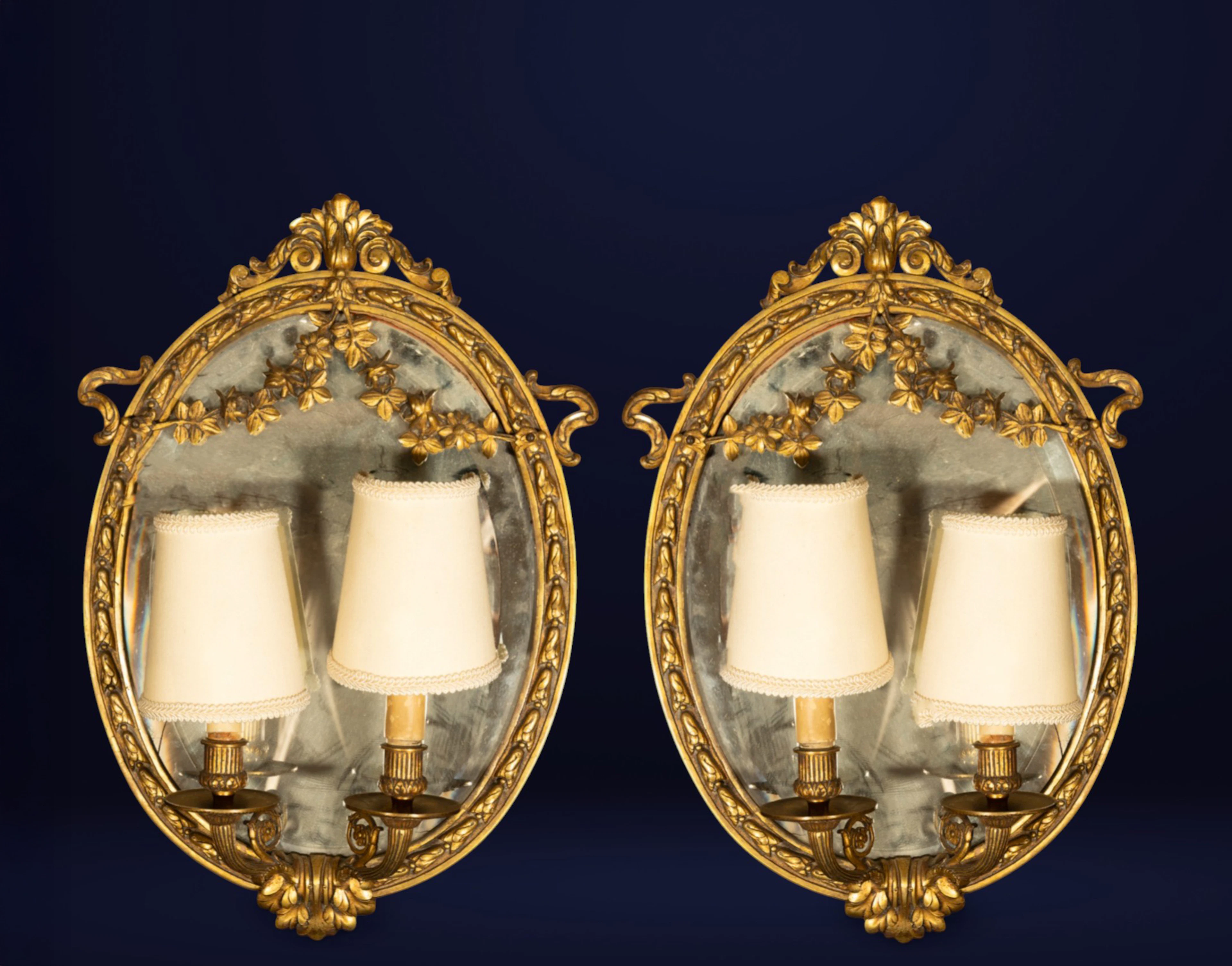 Pair of Belle Epoque wall sconces, early 20th century - late 19th century