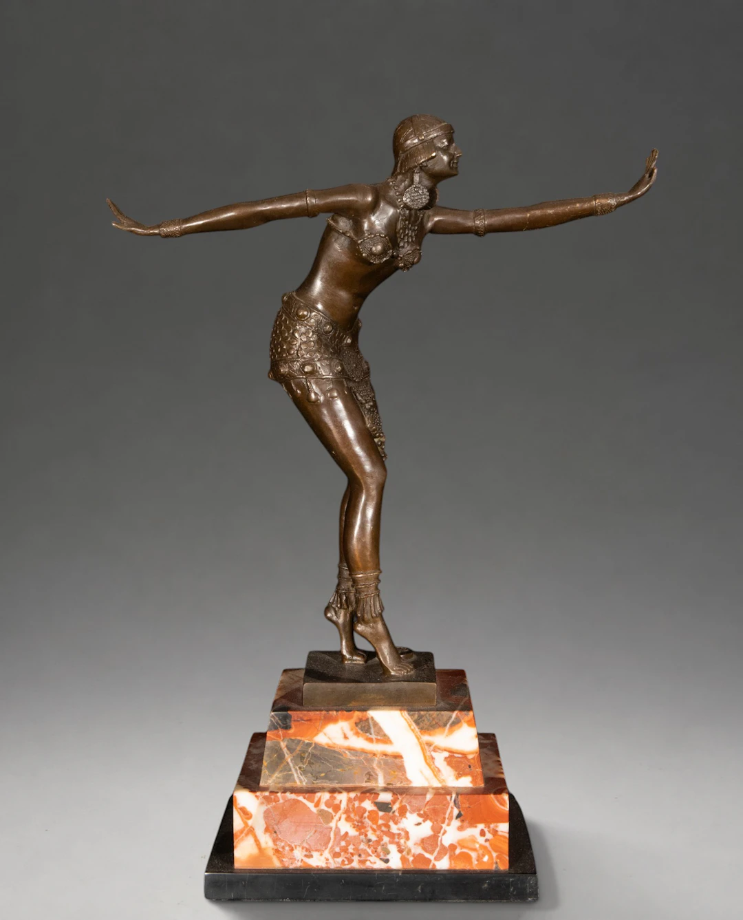 Art Deco Chryselephantine Dancer, signed “DH Chiparus” – France – ca. 1925