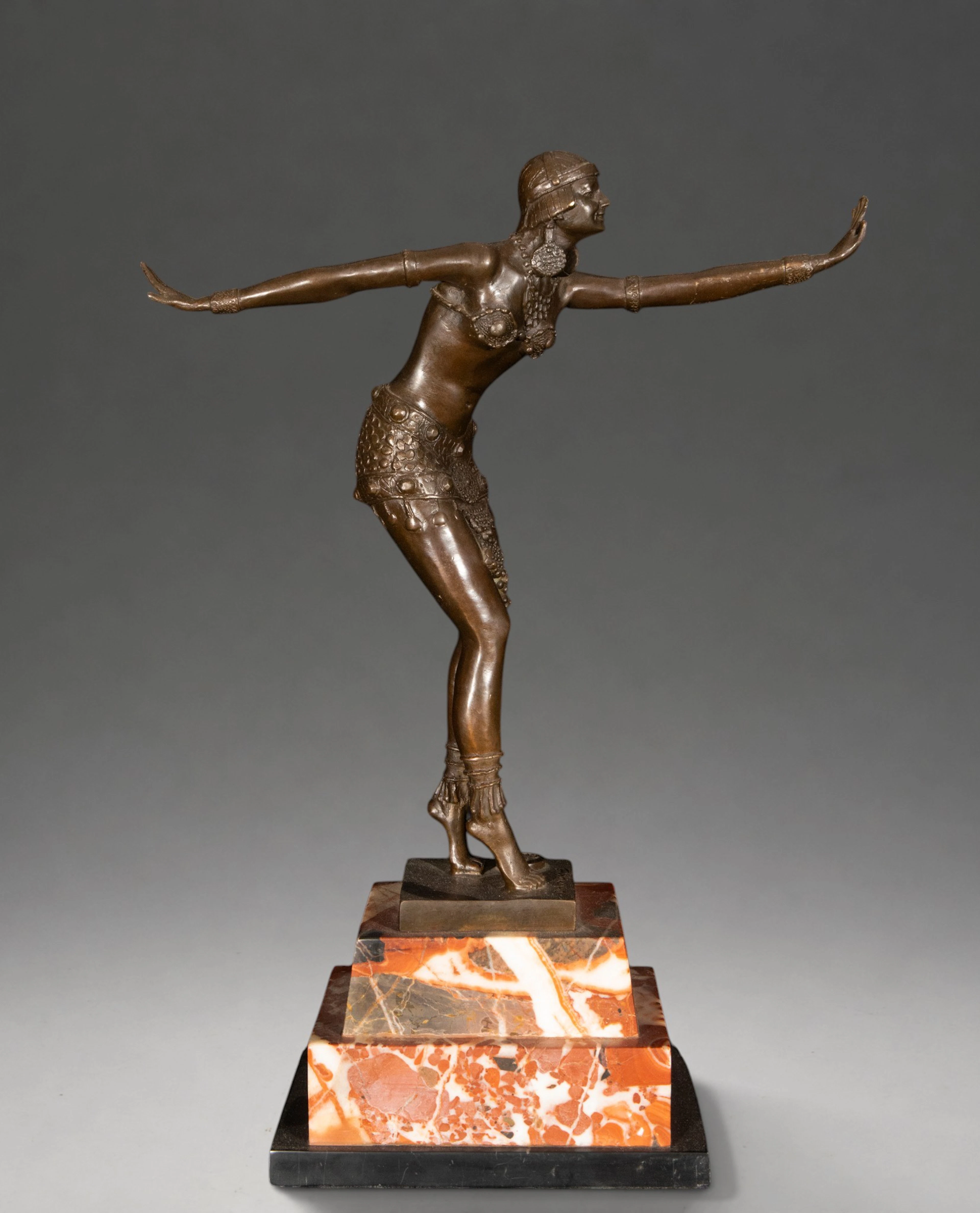 Art Deco Chryselephantine Dancer, signed “DH Chiparus” – France – ca. 1925