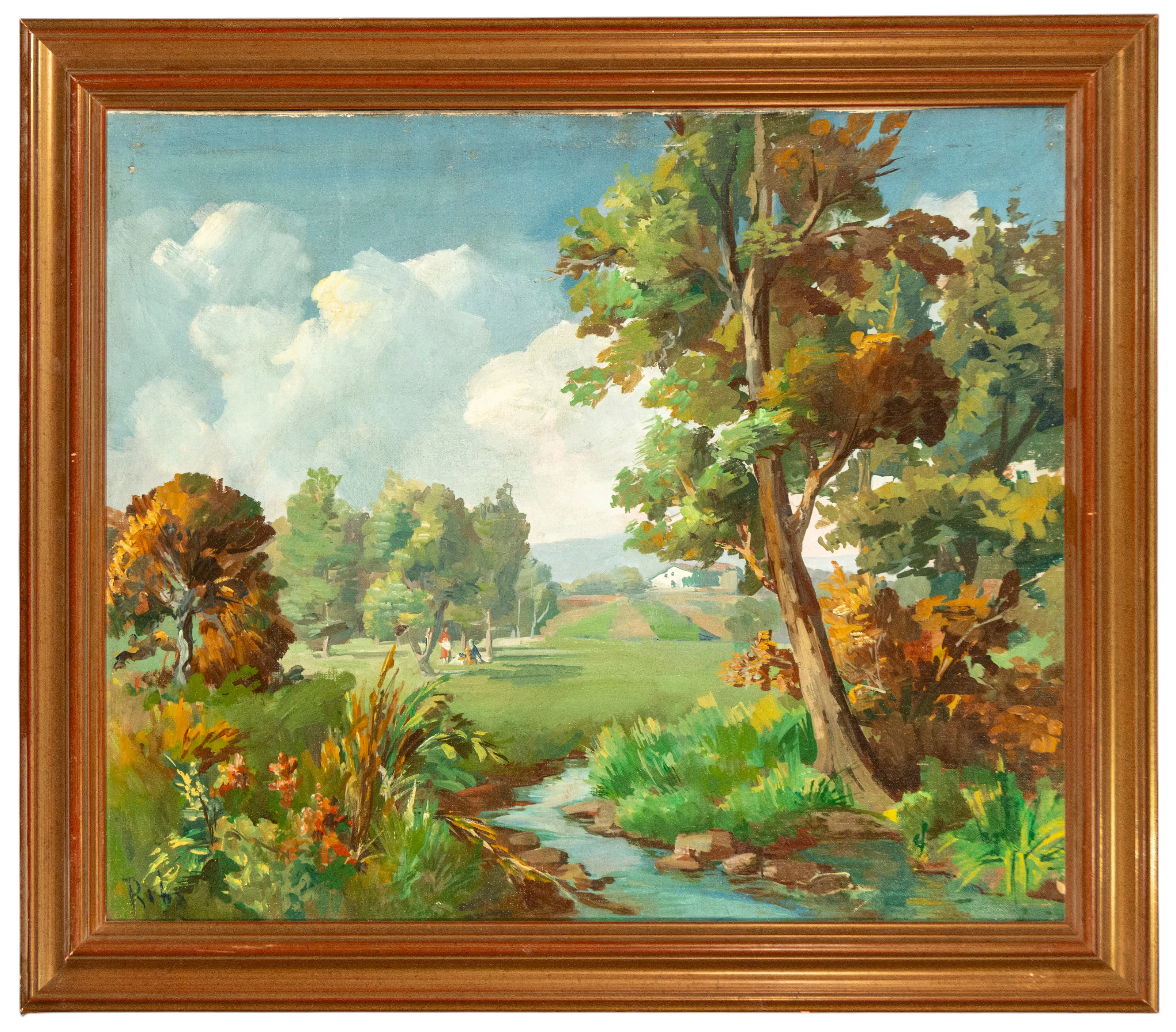 Landscape, signed Riba – European School – early 20th century