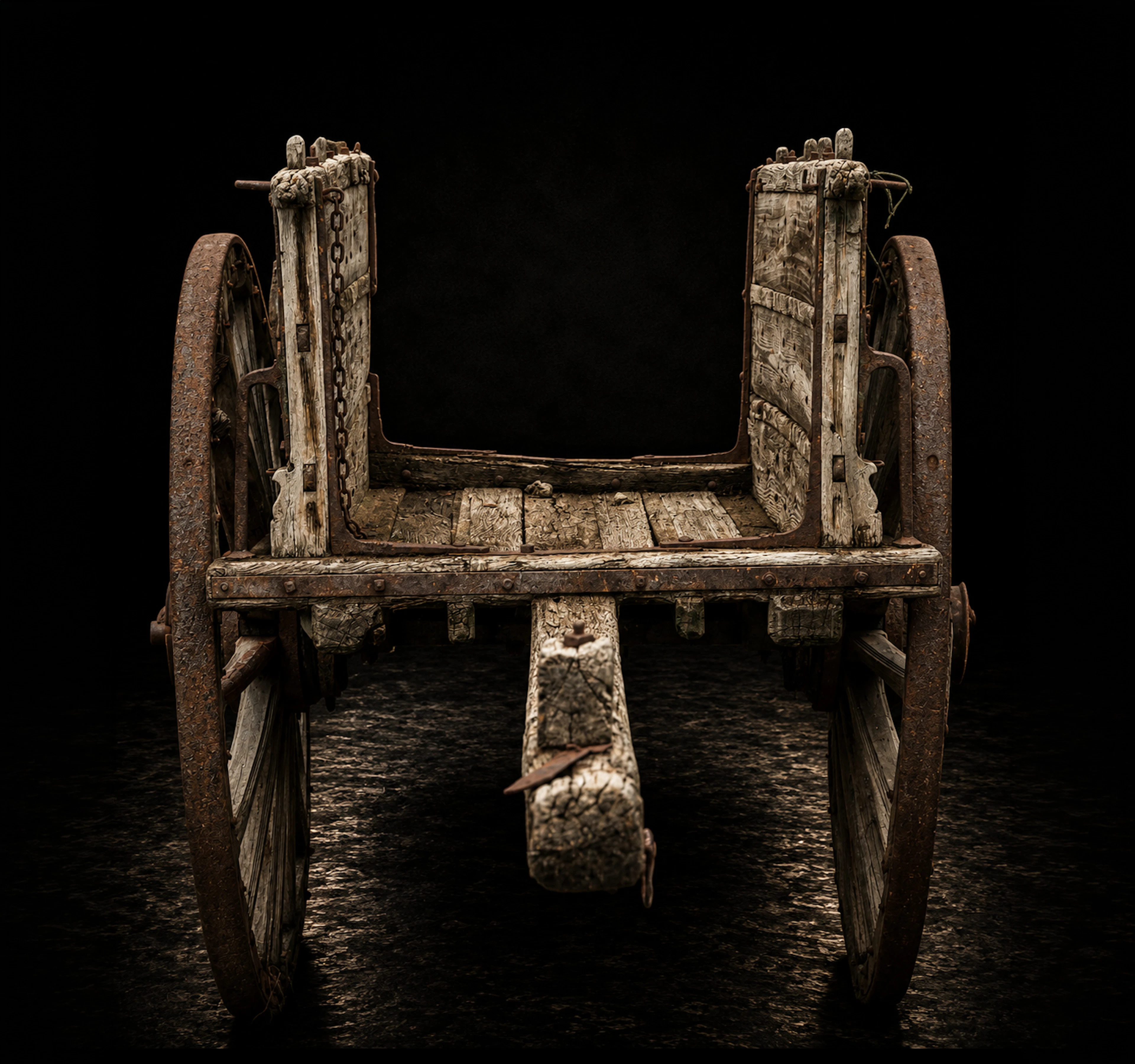 Agricultural cart with reinforced structure, Spanish Popular School