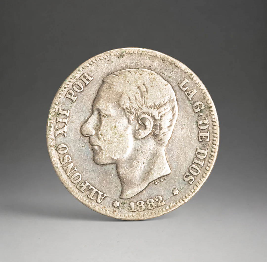 SILVER - COINS - 2 ALFONSO XII