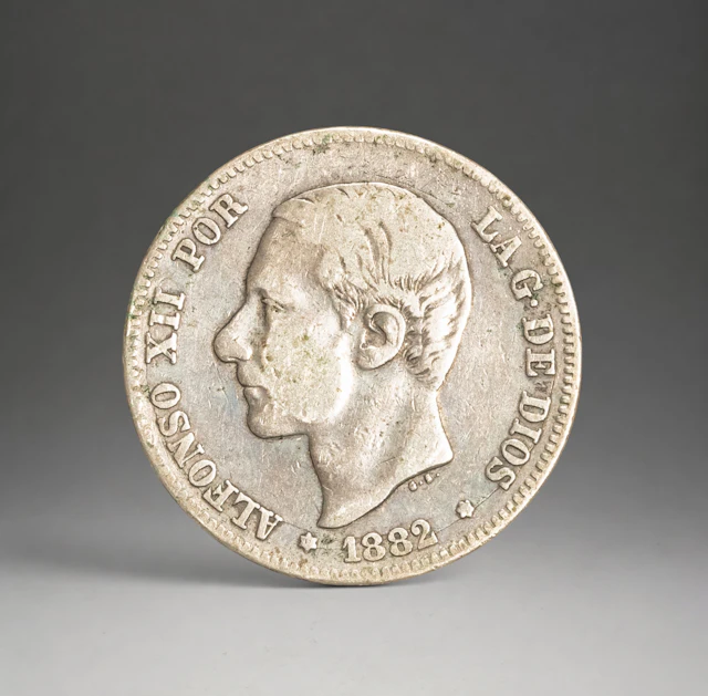 SILVER - COINS - 2 ALFONSO XII