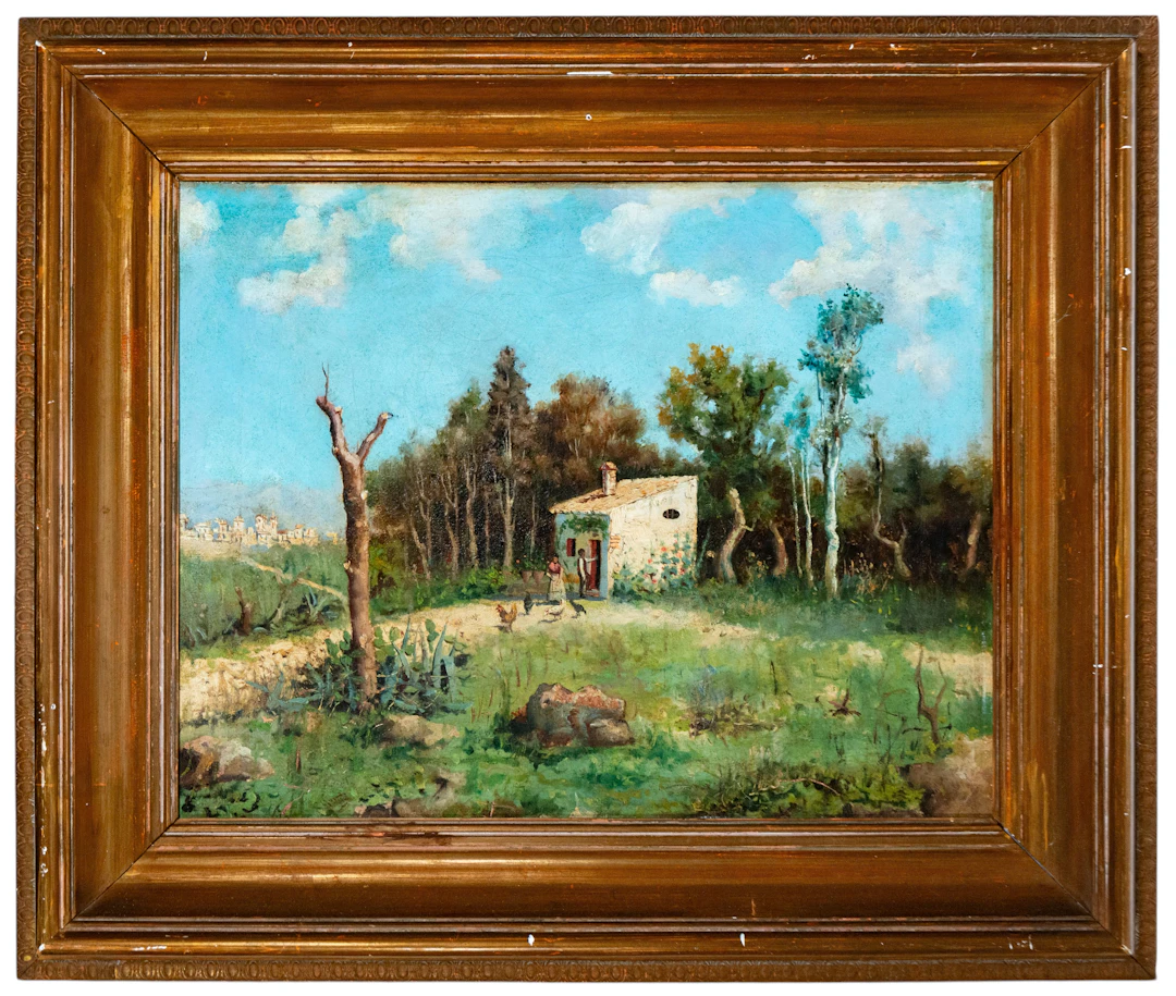 Landscape, signed – European School – 19th century