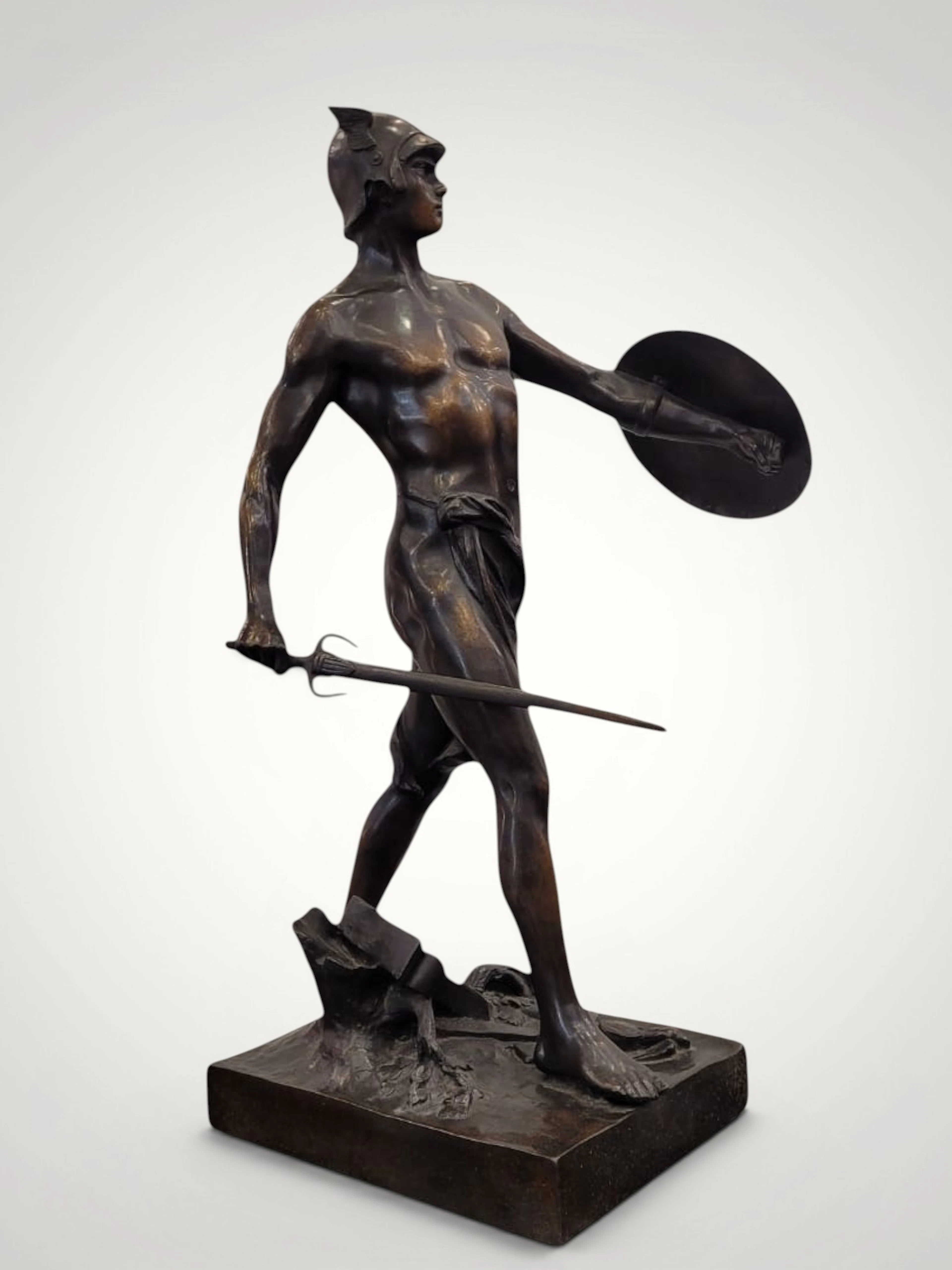 Large sculpture “Gallus Warrior”, bronze, signed Emile Picault, 19th