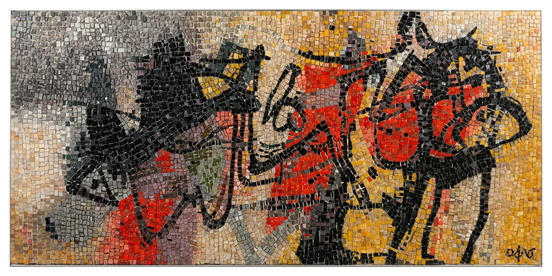 AFRO BASALDELLA (Udine, 1912 - Zurich, 1976) - La corda (1966)