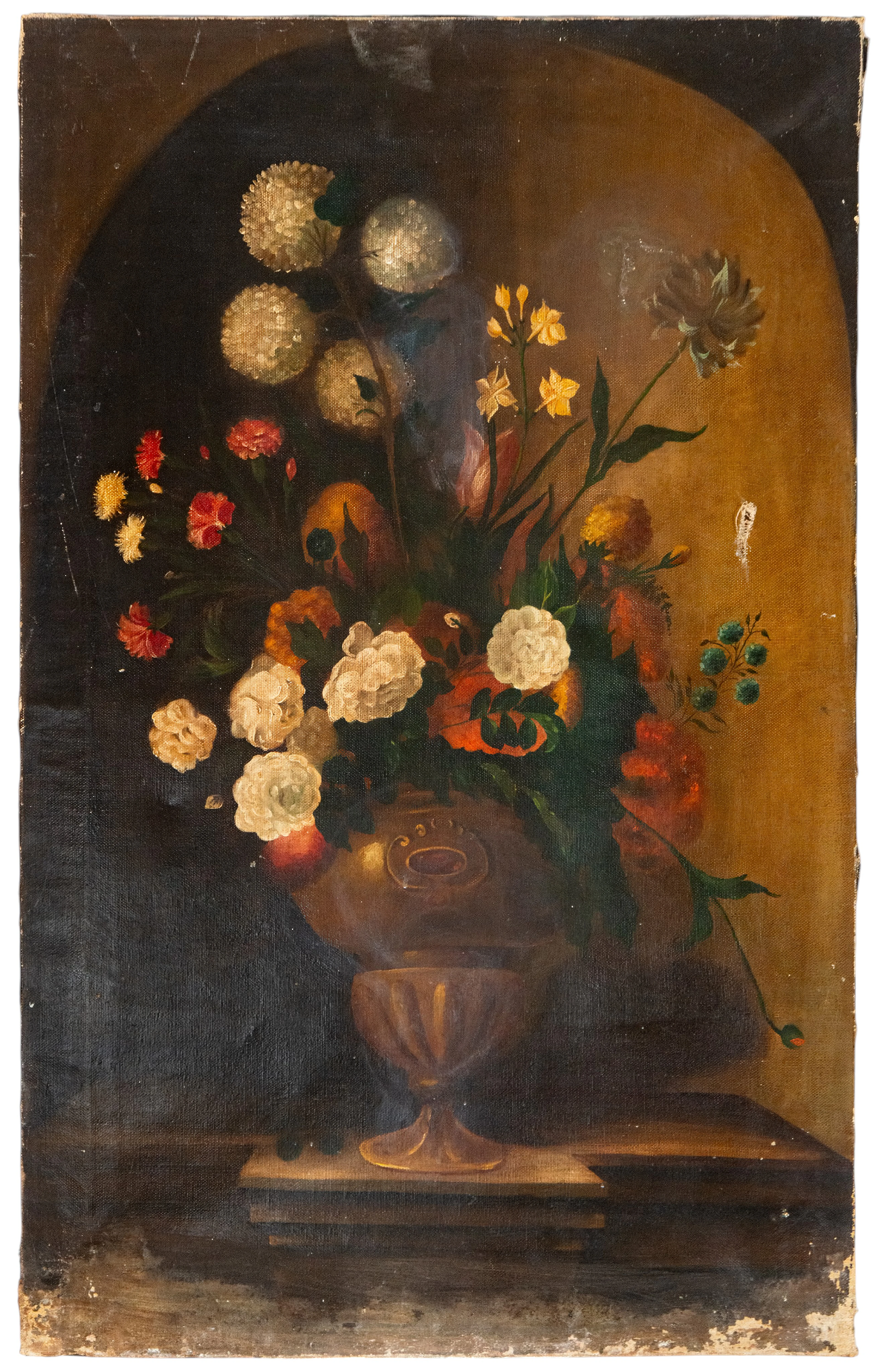 Still life of flowers – Spanish School – 19th century