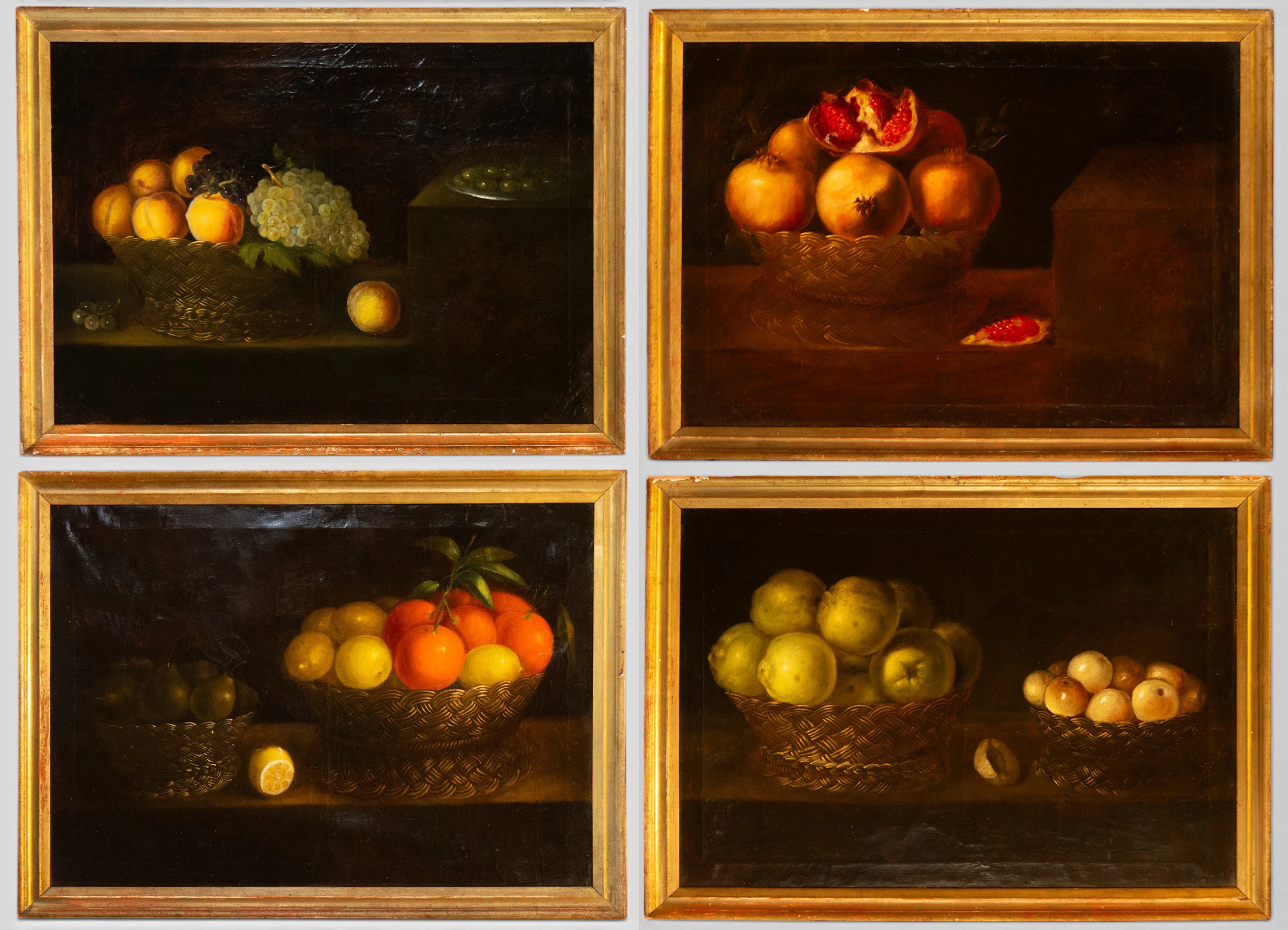 FOLLOWER OF LUIS MELÉNDEZ, 19TH CENTURY - Set of four still lifes