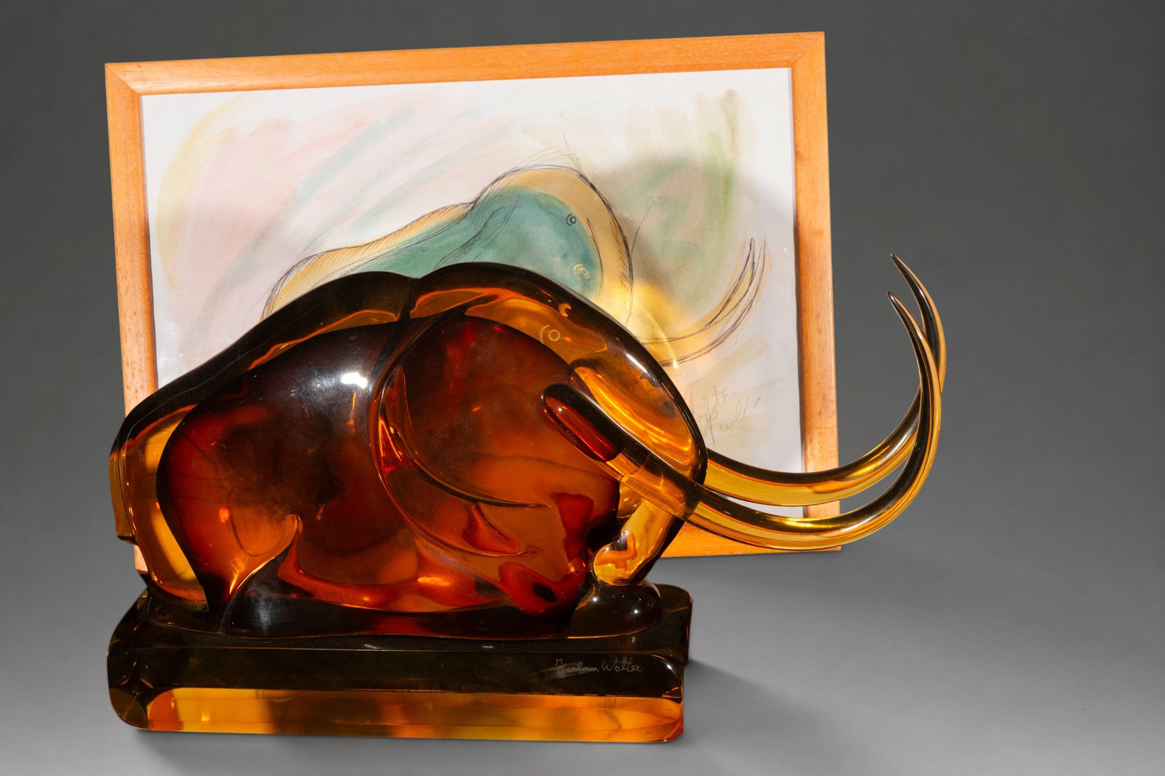 Mammoth in Murano glass, signed – Marco Polo Murano – 20th century