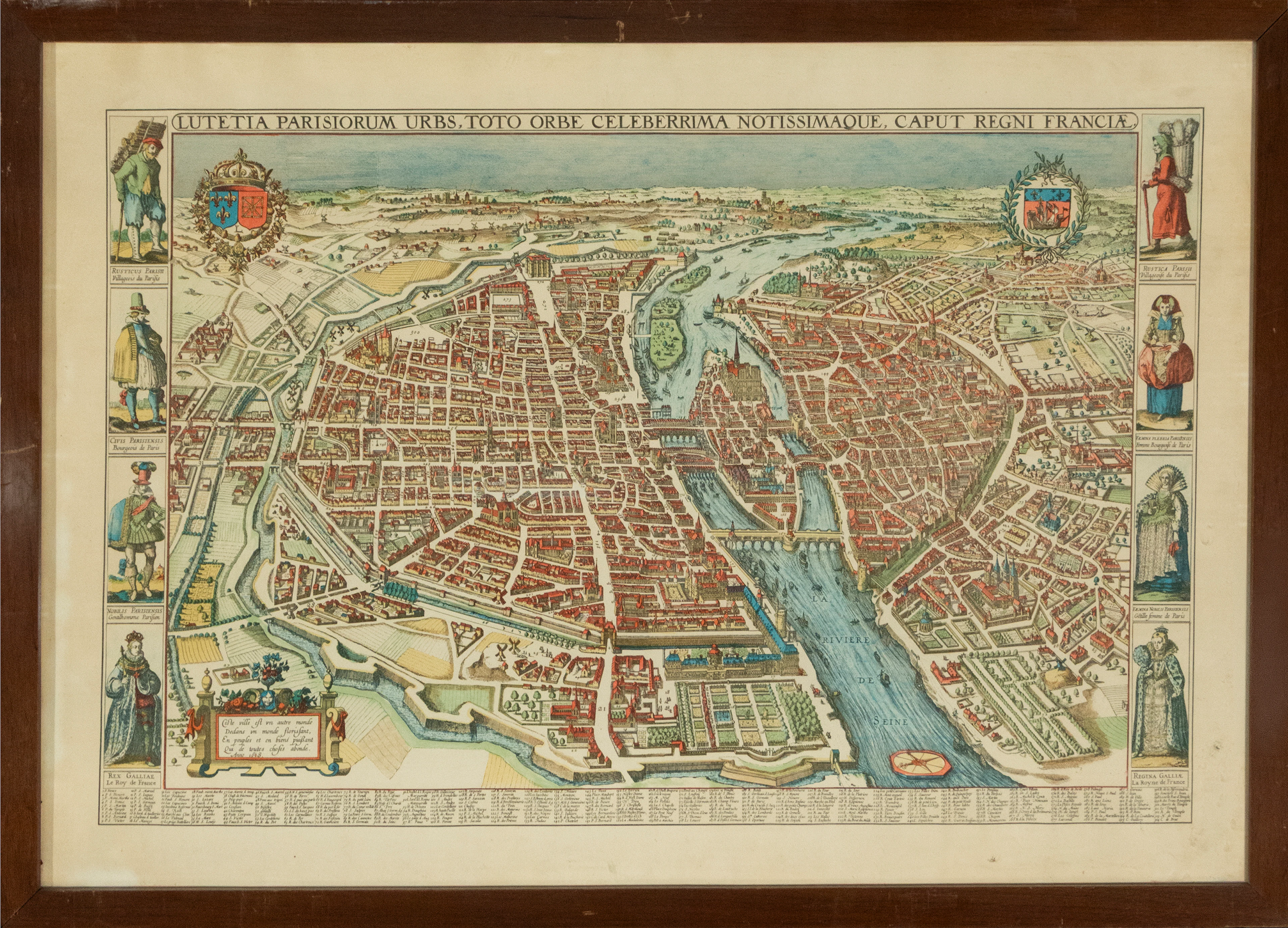 Plan view of Paris, Lutetia Parisiorum Urbs – after Claes Jansz. Visscher