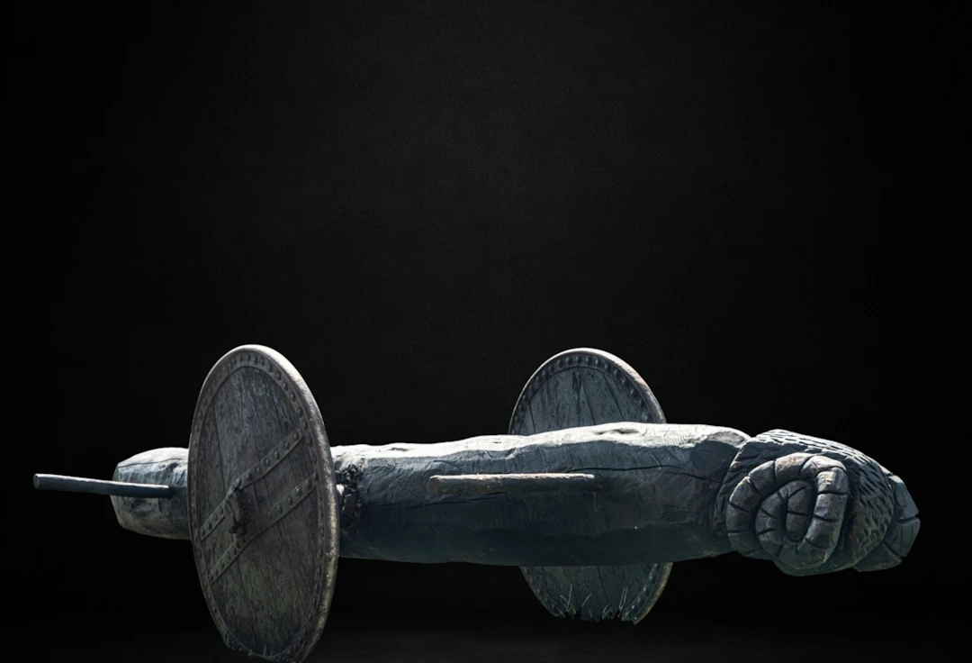 Ram-headed battering ram for breaking down doors, early 20th century