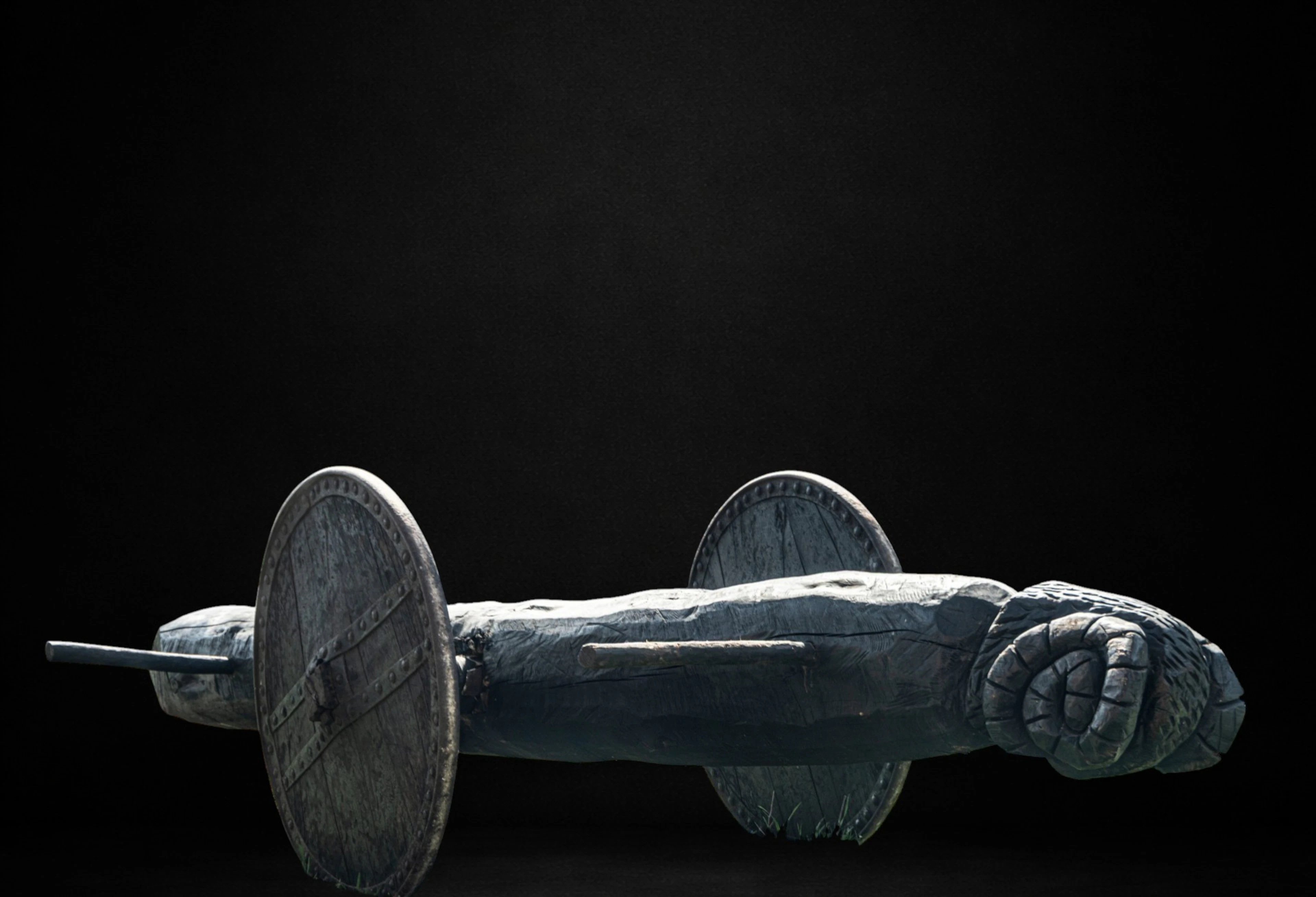 Ram-headed battering ram for breaking down doors, early 20th century