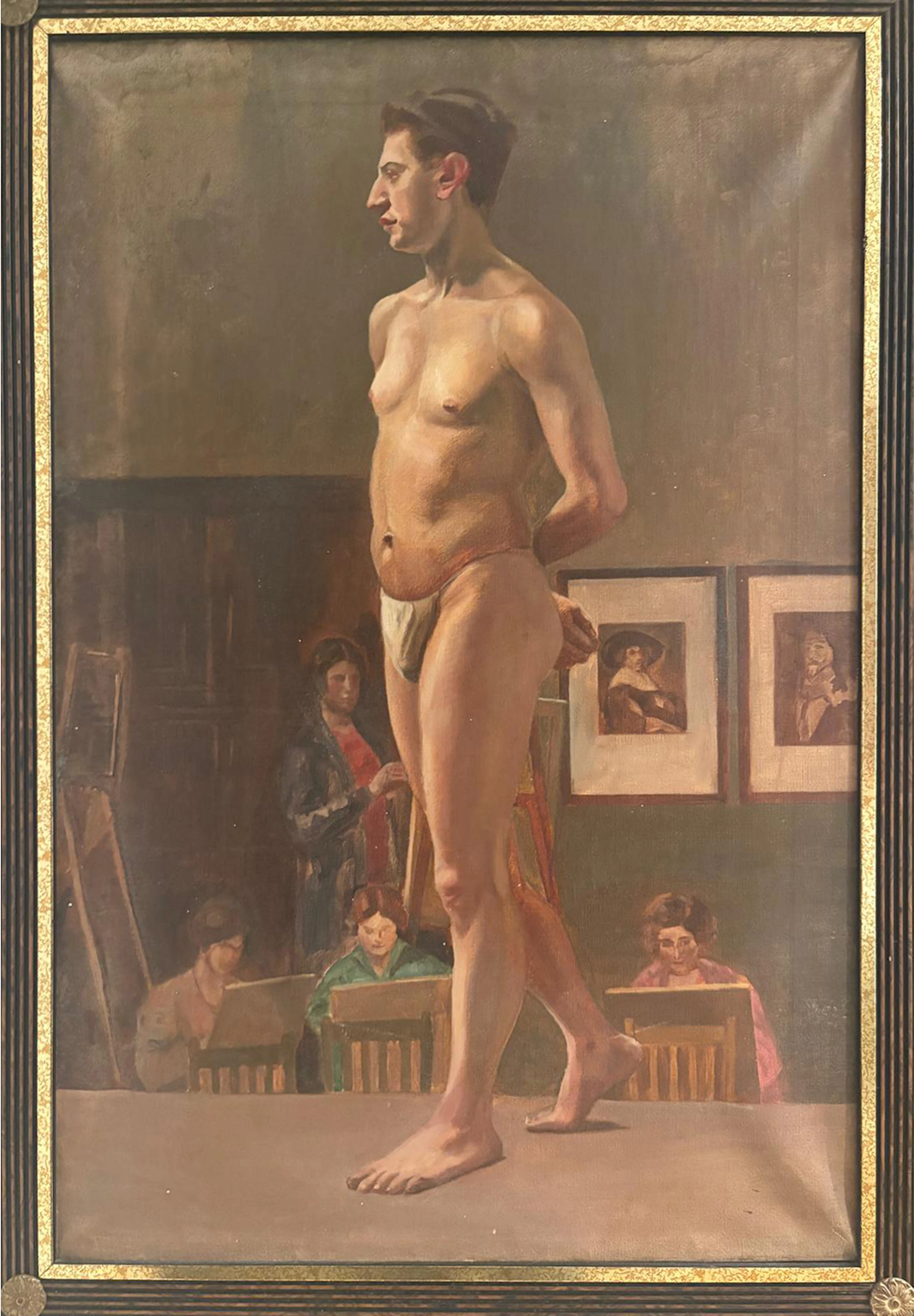 Male Nude Academic Art Deco - 1920s-30s