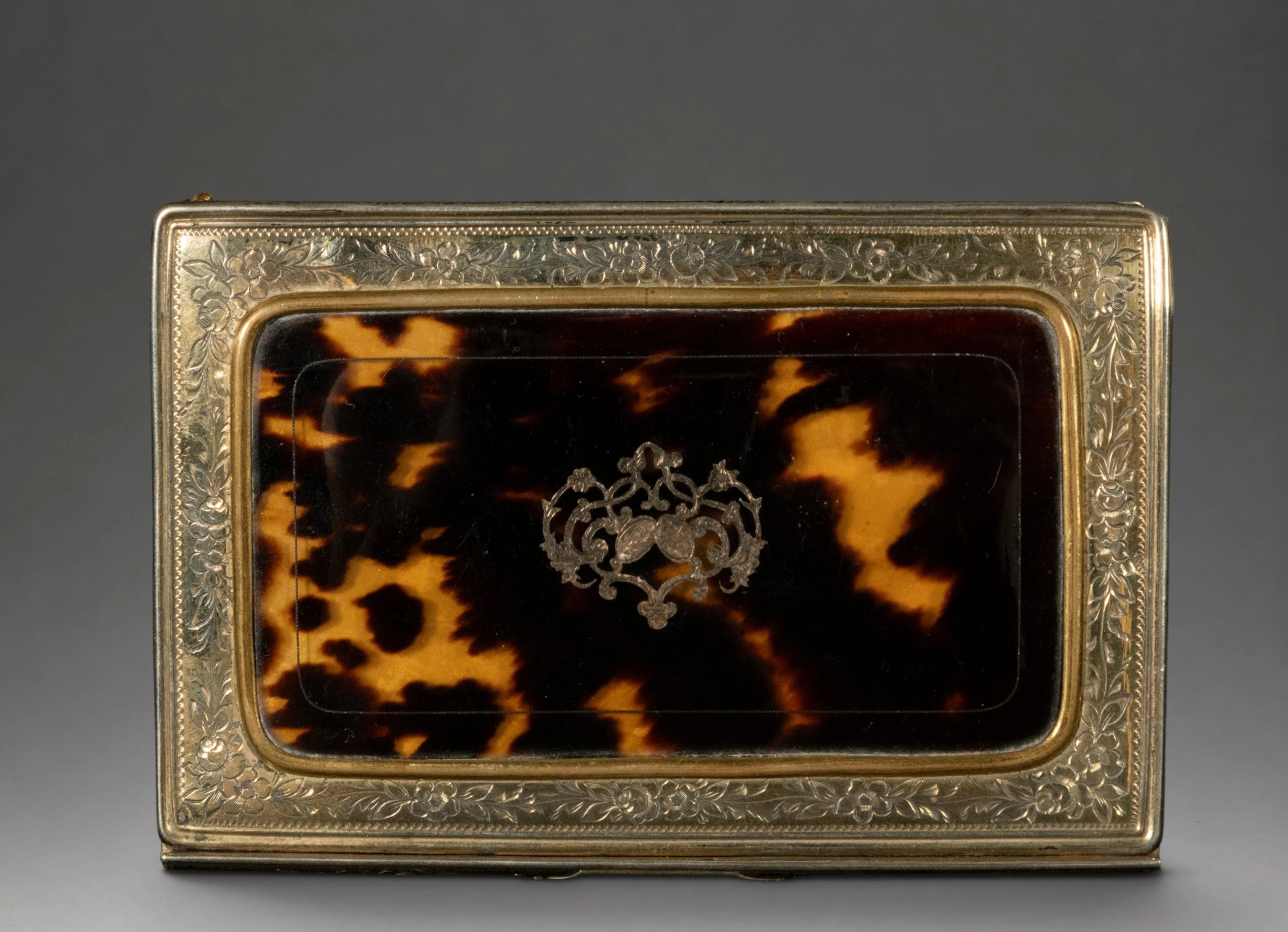Beautiful 19th-century dance card in silver and tortoiseshell, France