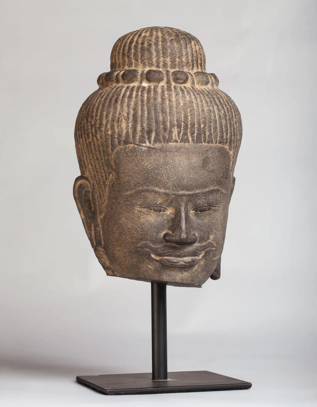 Large and Important Shiva Head - Cambodia, Baphuon site, 11th century.