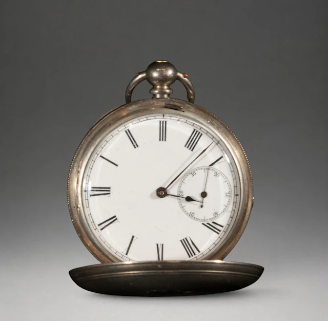 Pocket watch with hinged cover