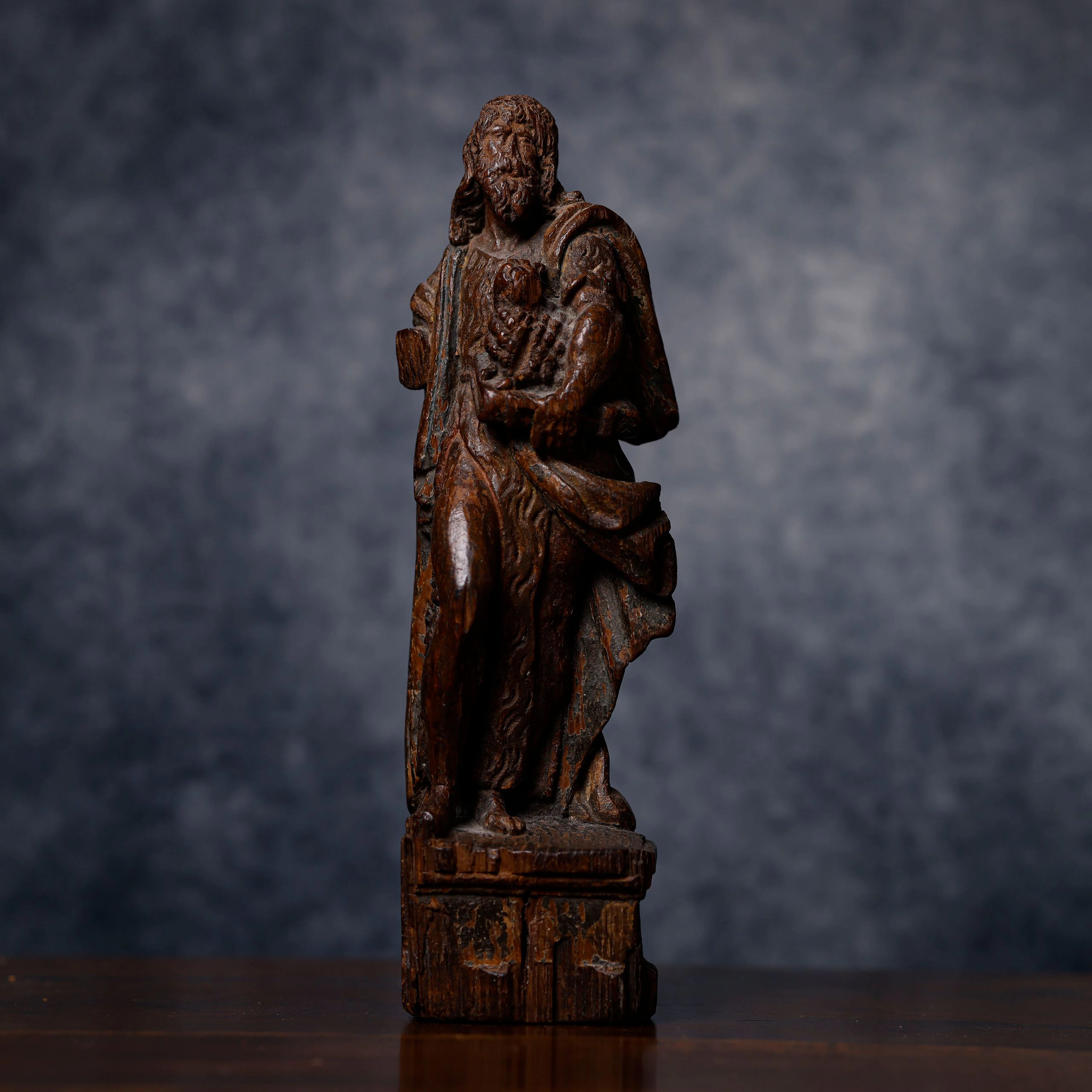 St. John the Baptist, Gothic, 15th century, in boxwood, Germany or