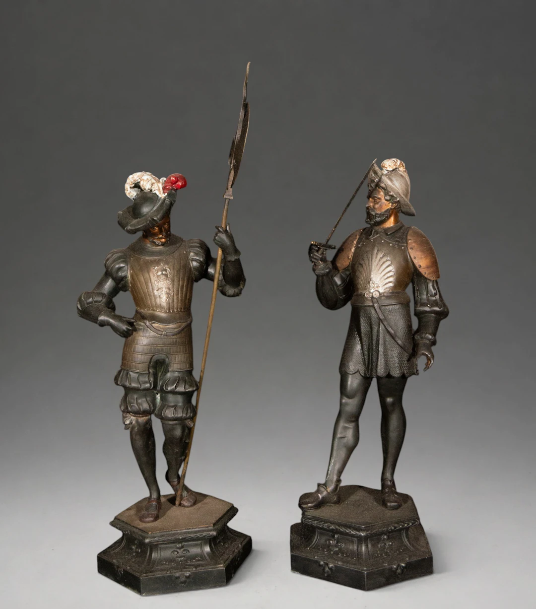 Pair of Spanish conquistadors: Hernán Cortés and Francisco Pizarro